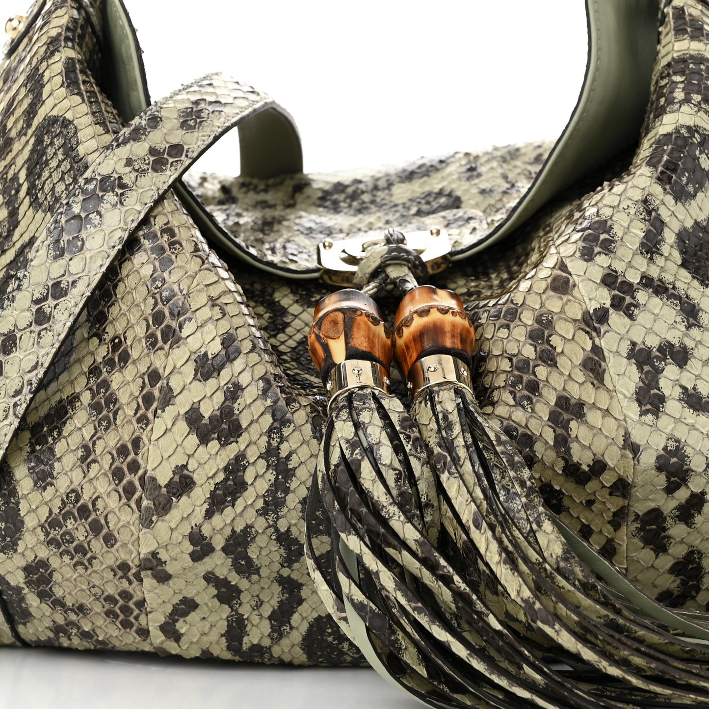 Python Medium Indy Top Handle Hobo Green Multicolor
