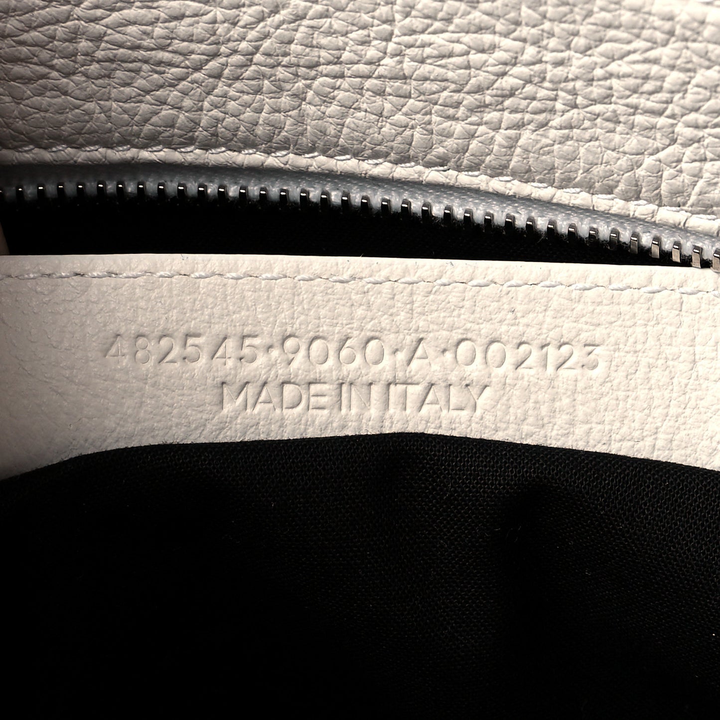 Calfskin Medium Logo North South Shopping Tote White
