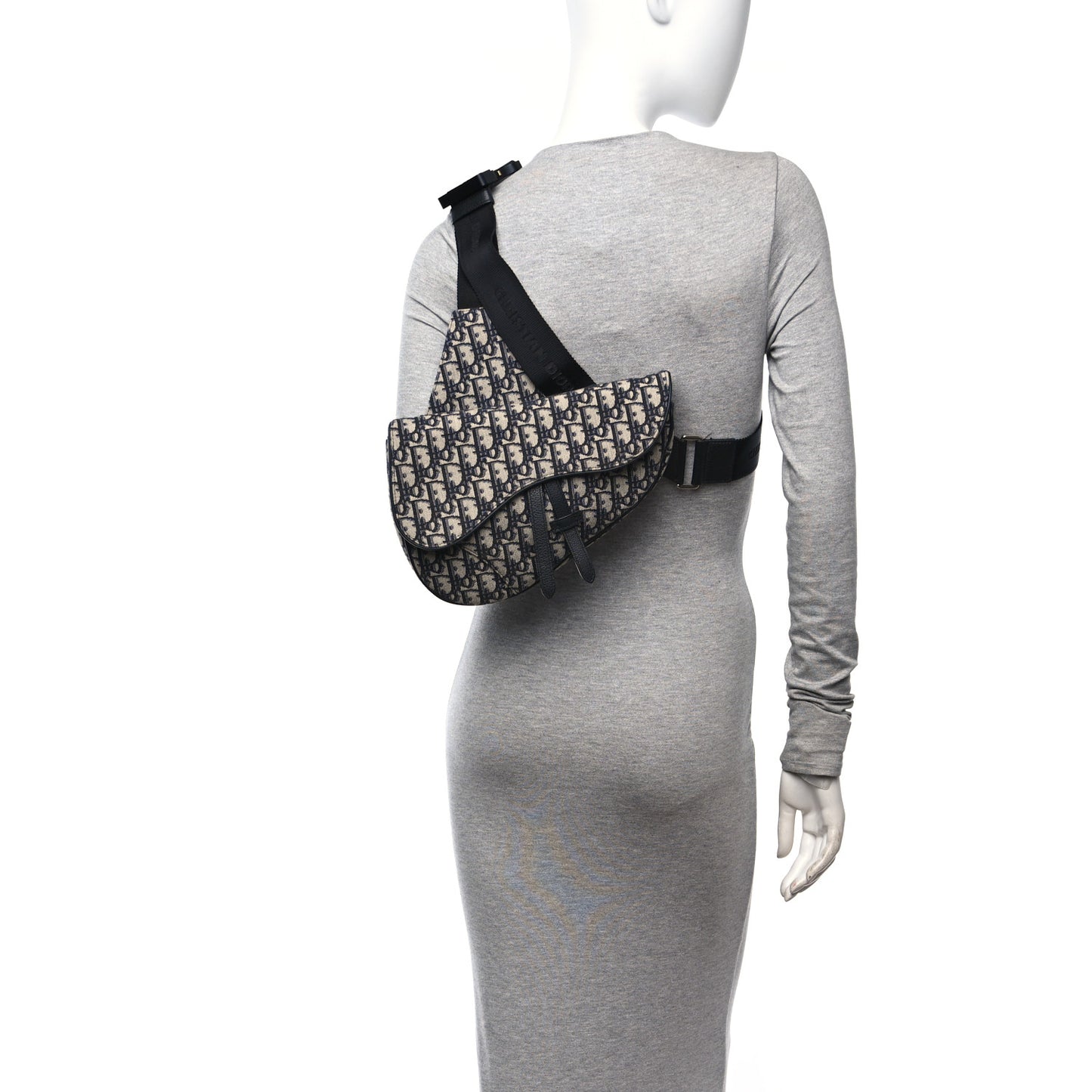 Oblique Mens Saddle Bag Blue