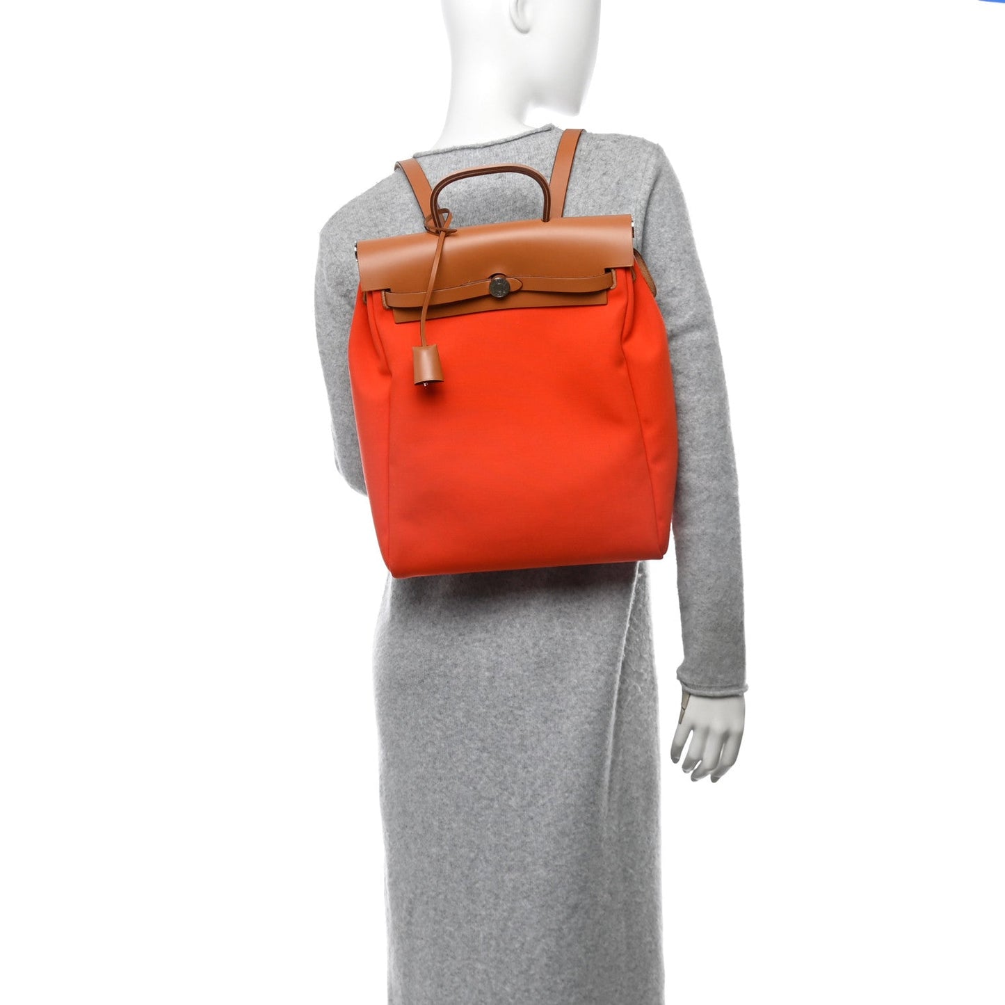 Military Toile Vache Hunter Herbag a Dos Zip Retourne Backpack Orange Mecano Fauve