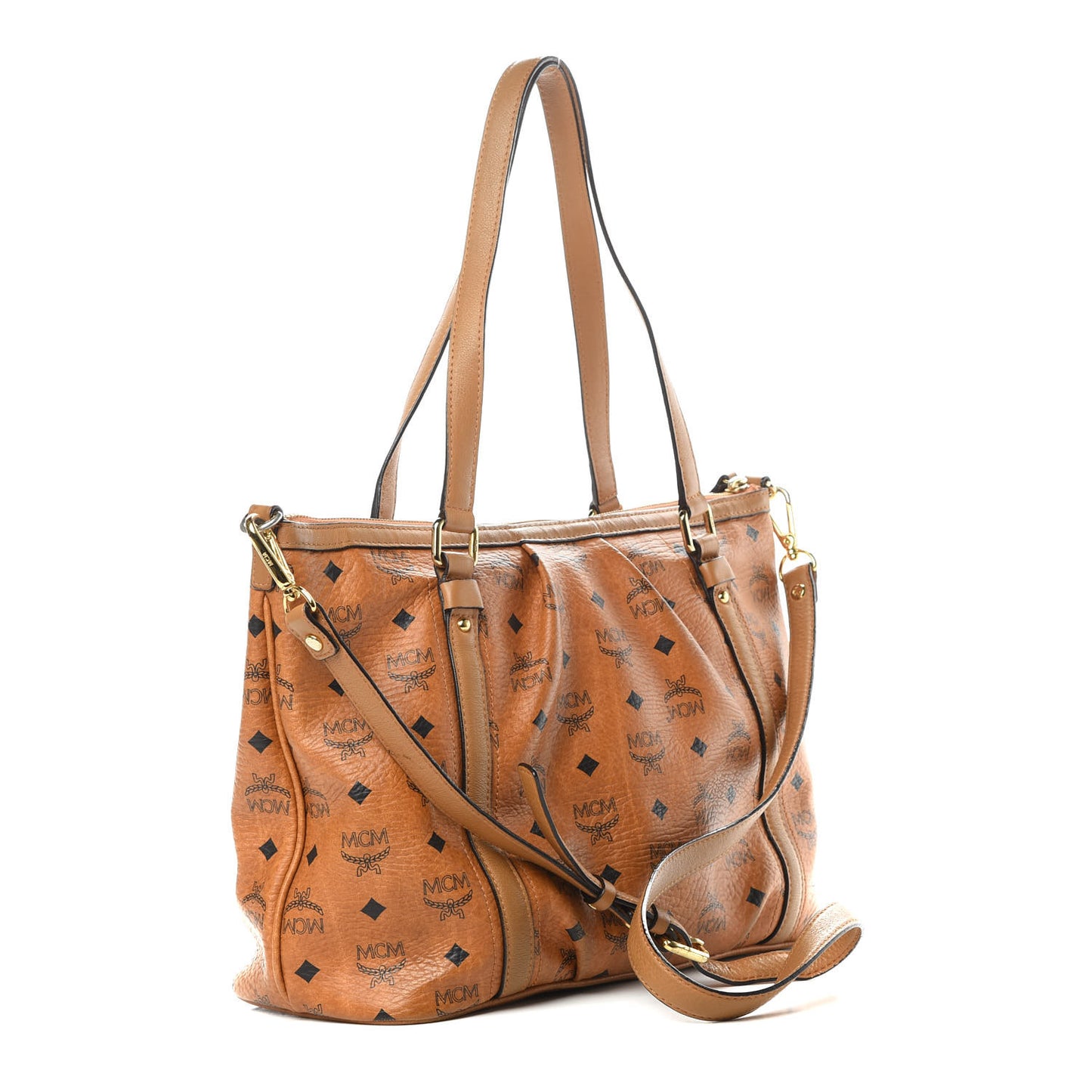 Visetos Medium Essentials Shopper Tote Cognac