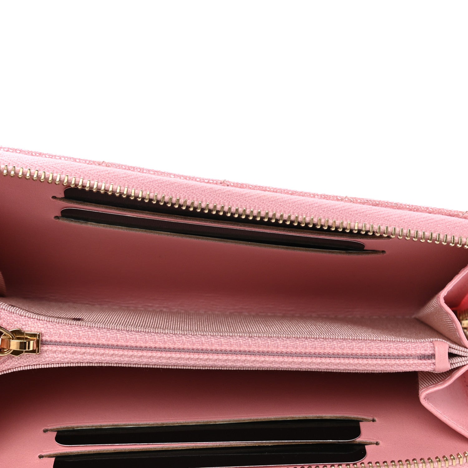 Chanel Iridescent Caviar Quilted Medium Zip Around Wallet Pink 5 of 9