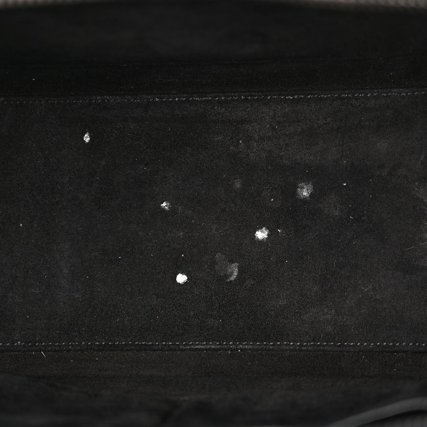 Drummed Calfskin Micro Luggage Black