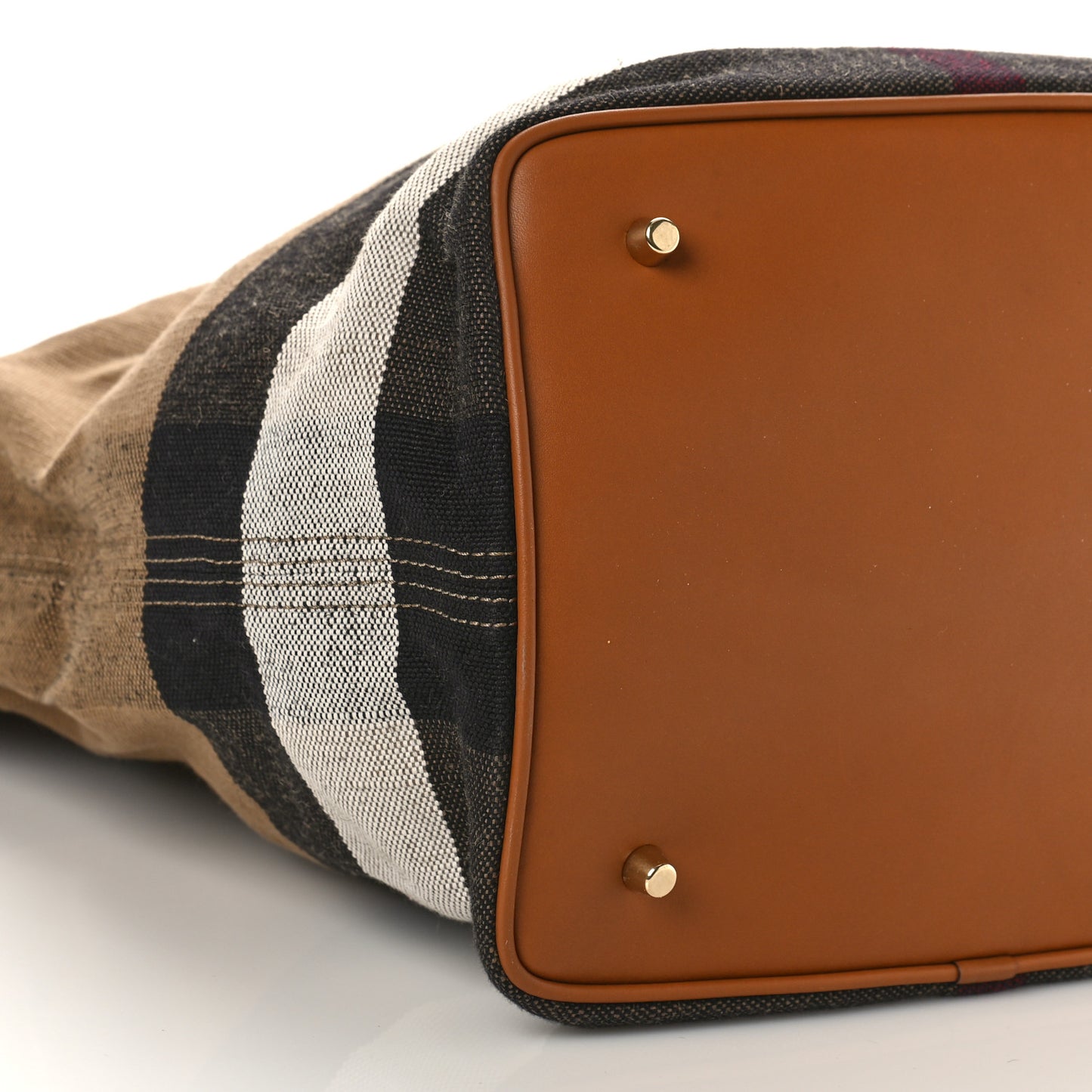 Canvas Mega Check Medium Ashby Hobo Saddle Brown