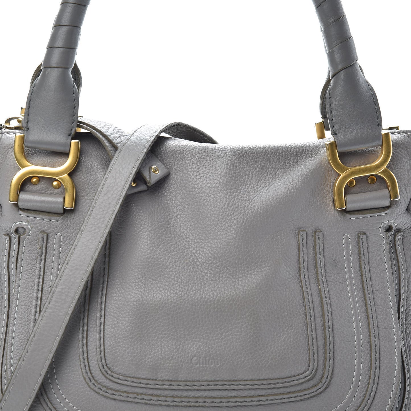 Calfskin Medium Marcie Satchel Cashmere Grey