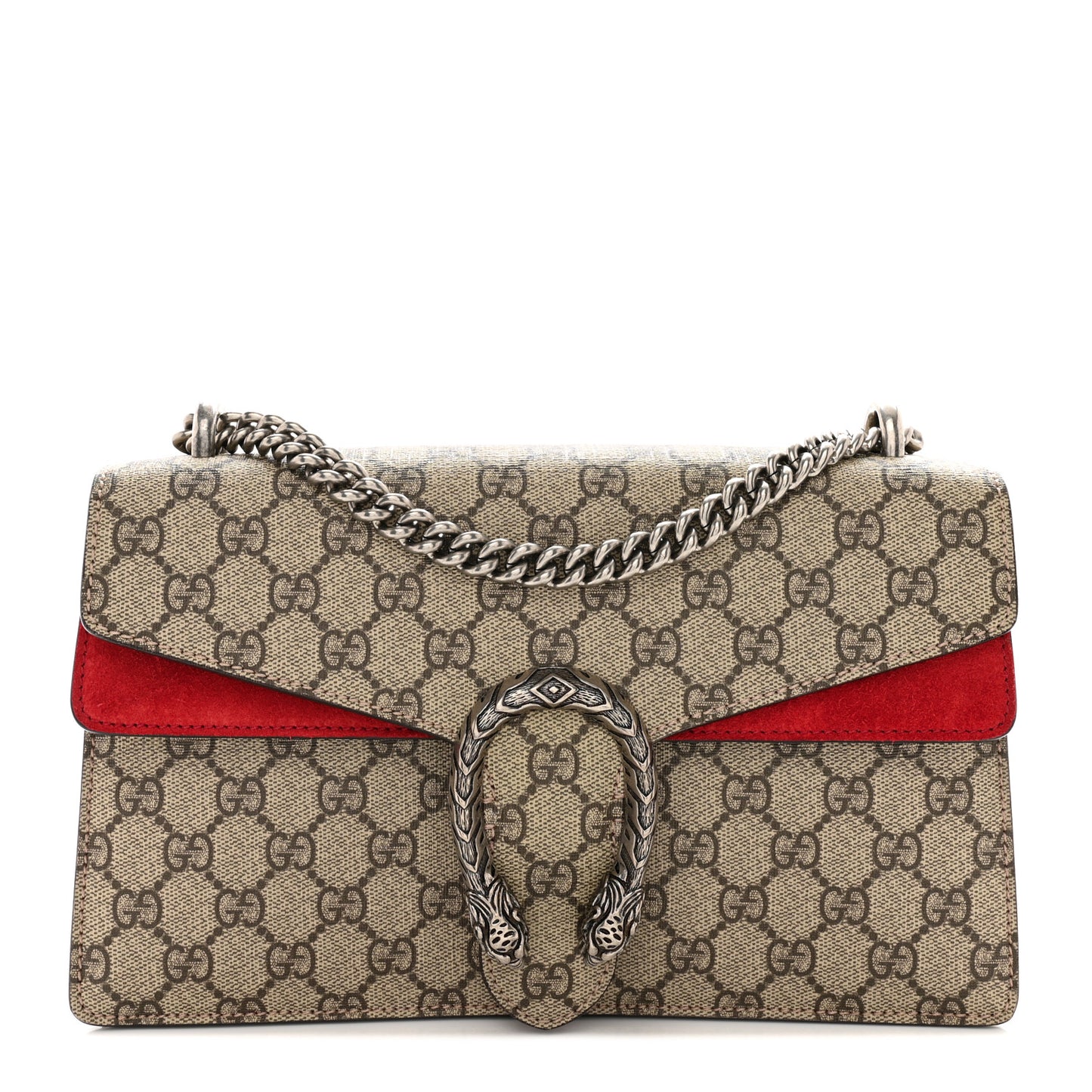 GG Supreme Monogram Small Dionysus Shoulder Bag Red