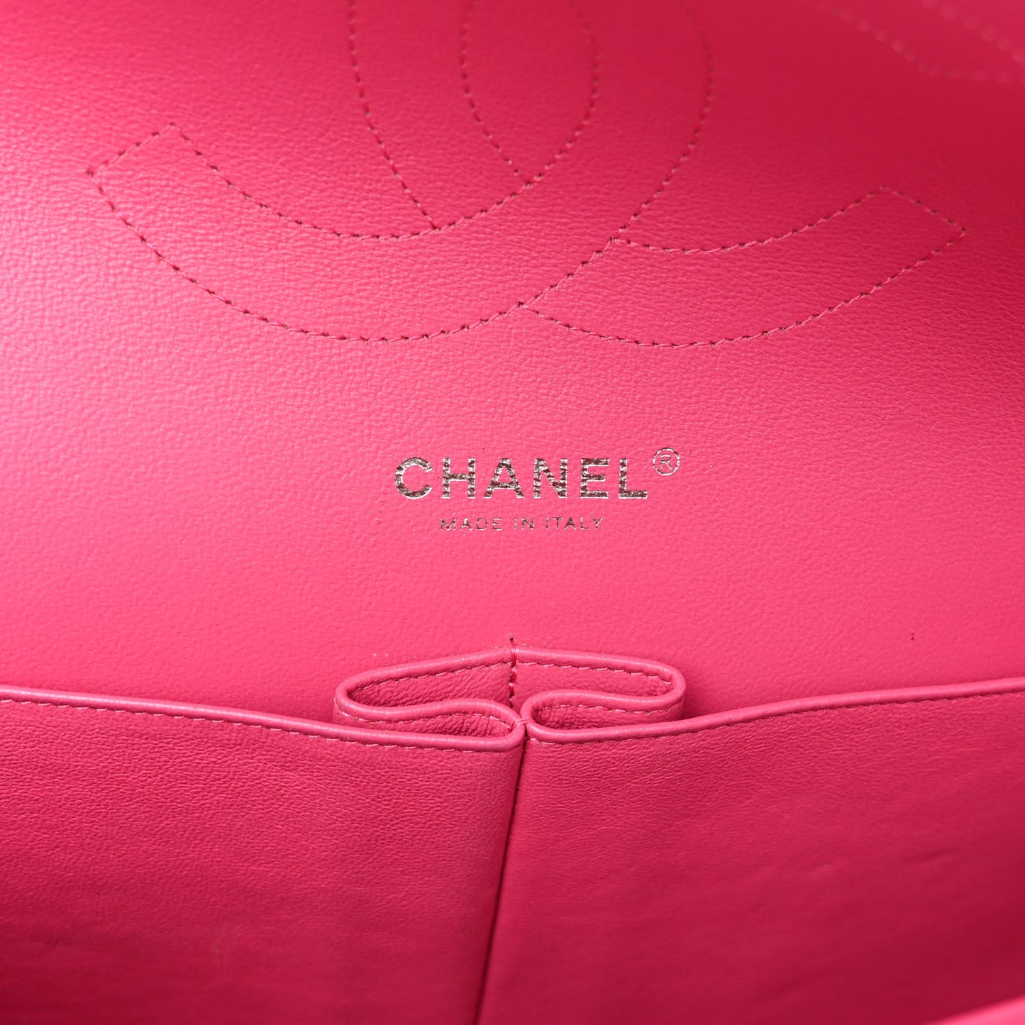 Lambskin Quilted Jumbo Double Flap Dark Pink