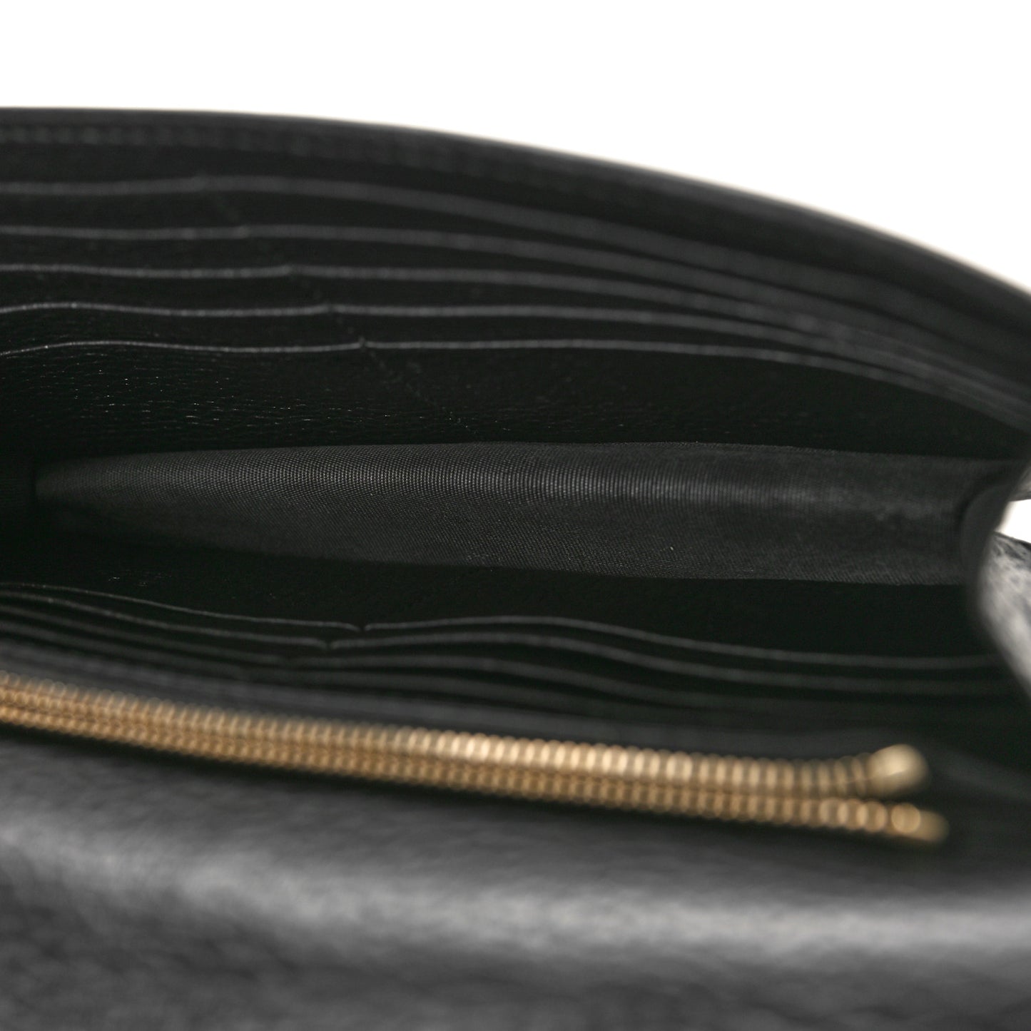 Dollar Calfskin Interlocking G Chain Wallet Black