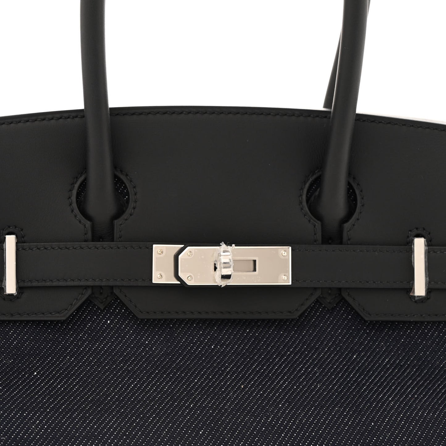 Toile Denim Swift Shoulder Birkin Light 29 Bleu Indigo