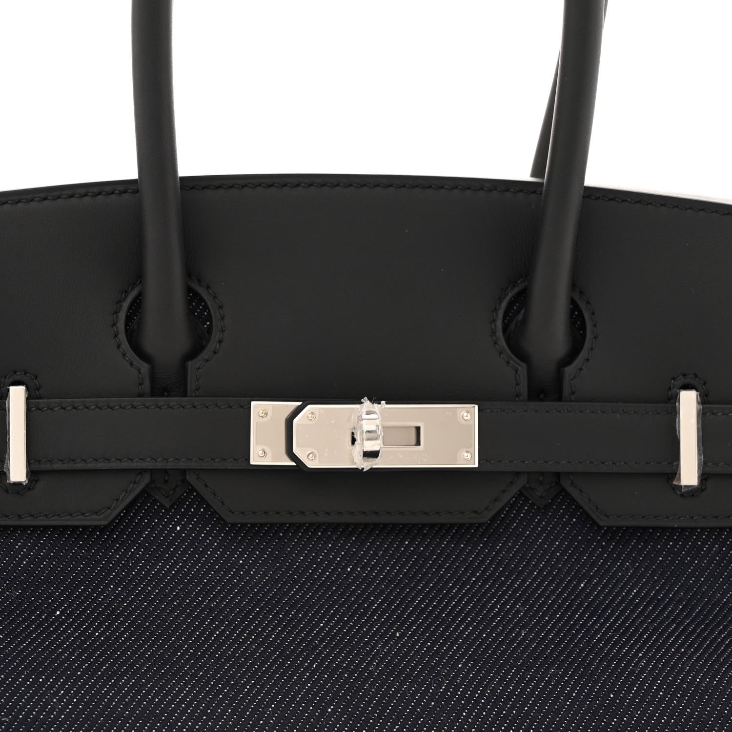 Hermes Toile Denim Swift Shoulder Birkin Light 29 Bleu Indigo 8 of 12