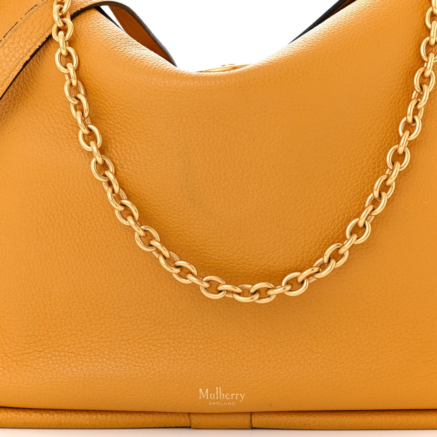 Small Classic Grain Calfskin Leighton Deep Amber