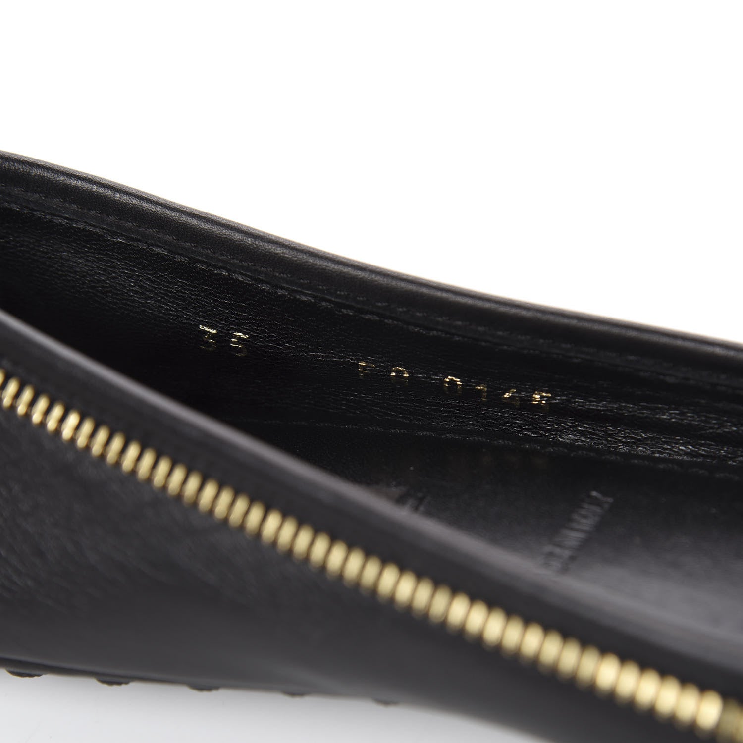 Louis Vuitton Calfskin Zip Oxford Ballerina Flats 35 Black 9 of 9