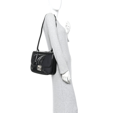Patent Jody Shoulder Bag Black