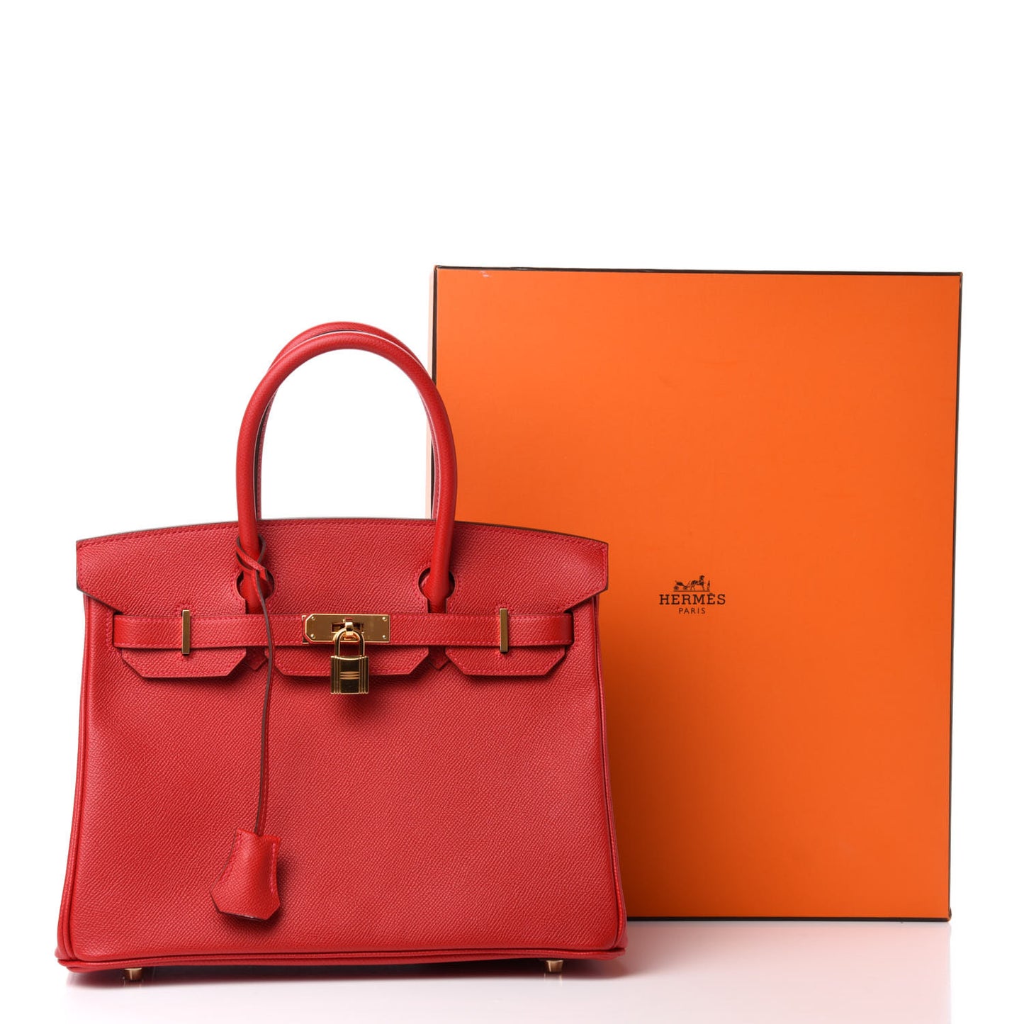 Epsom Birkin 30 Rouge Casaque