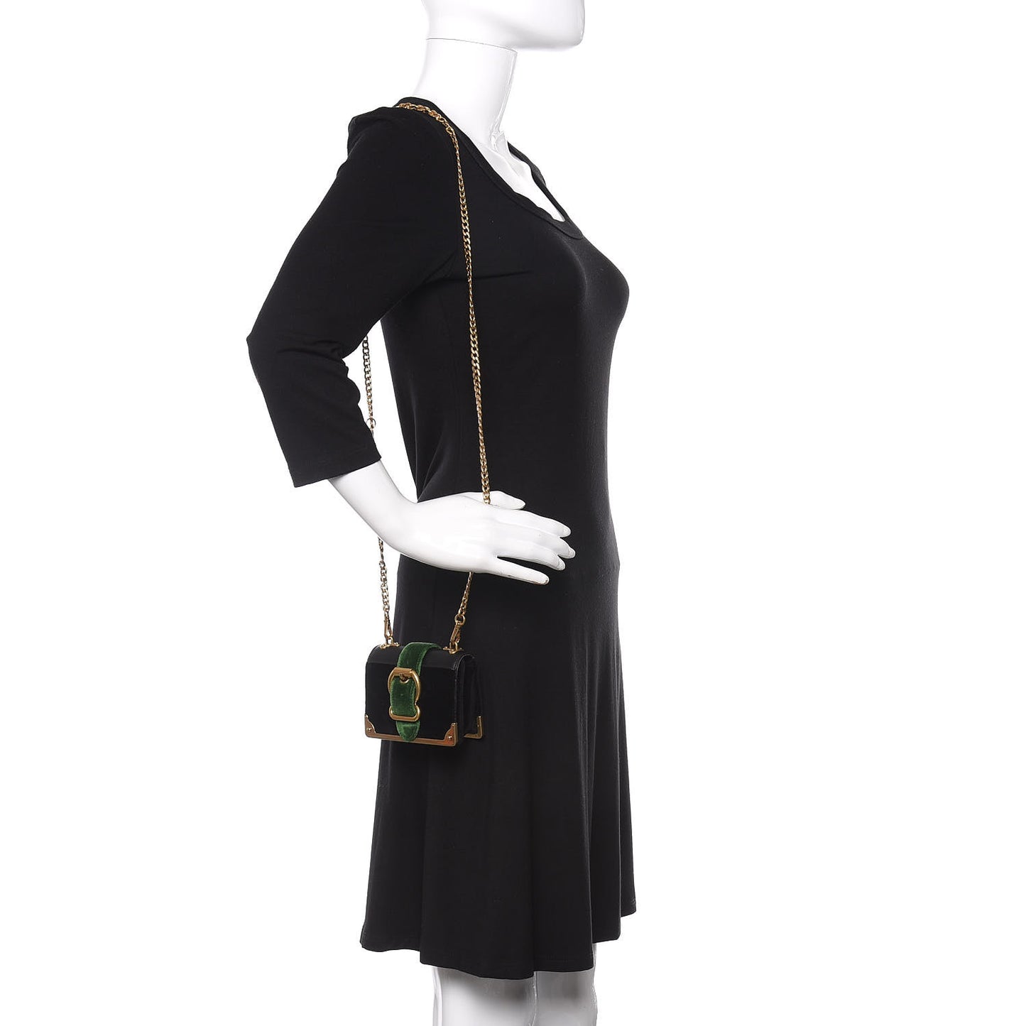 Velvet City Calfskin Micro Cahier Bag Black Alloro