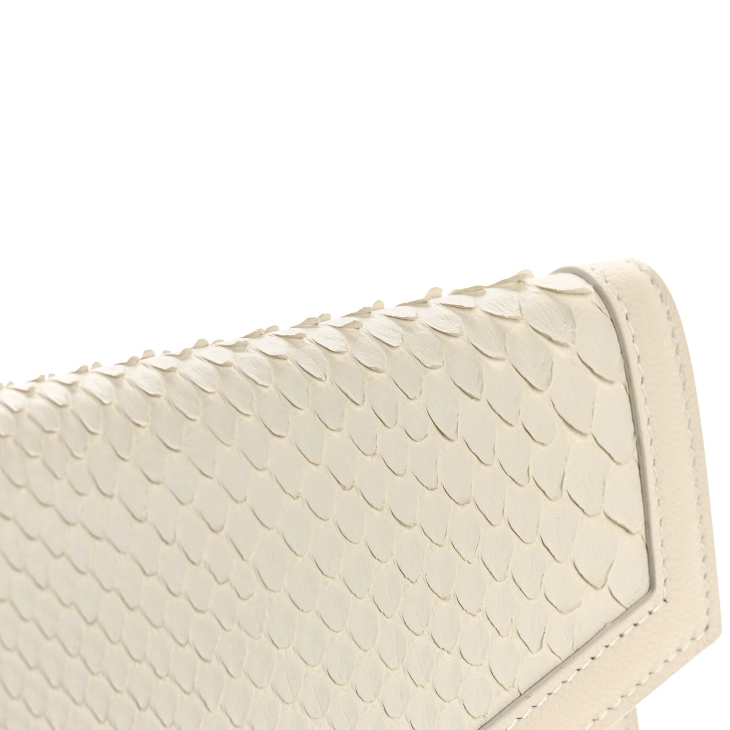 Snakeskin Uptown Pouch Crema Soft