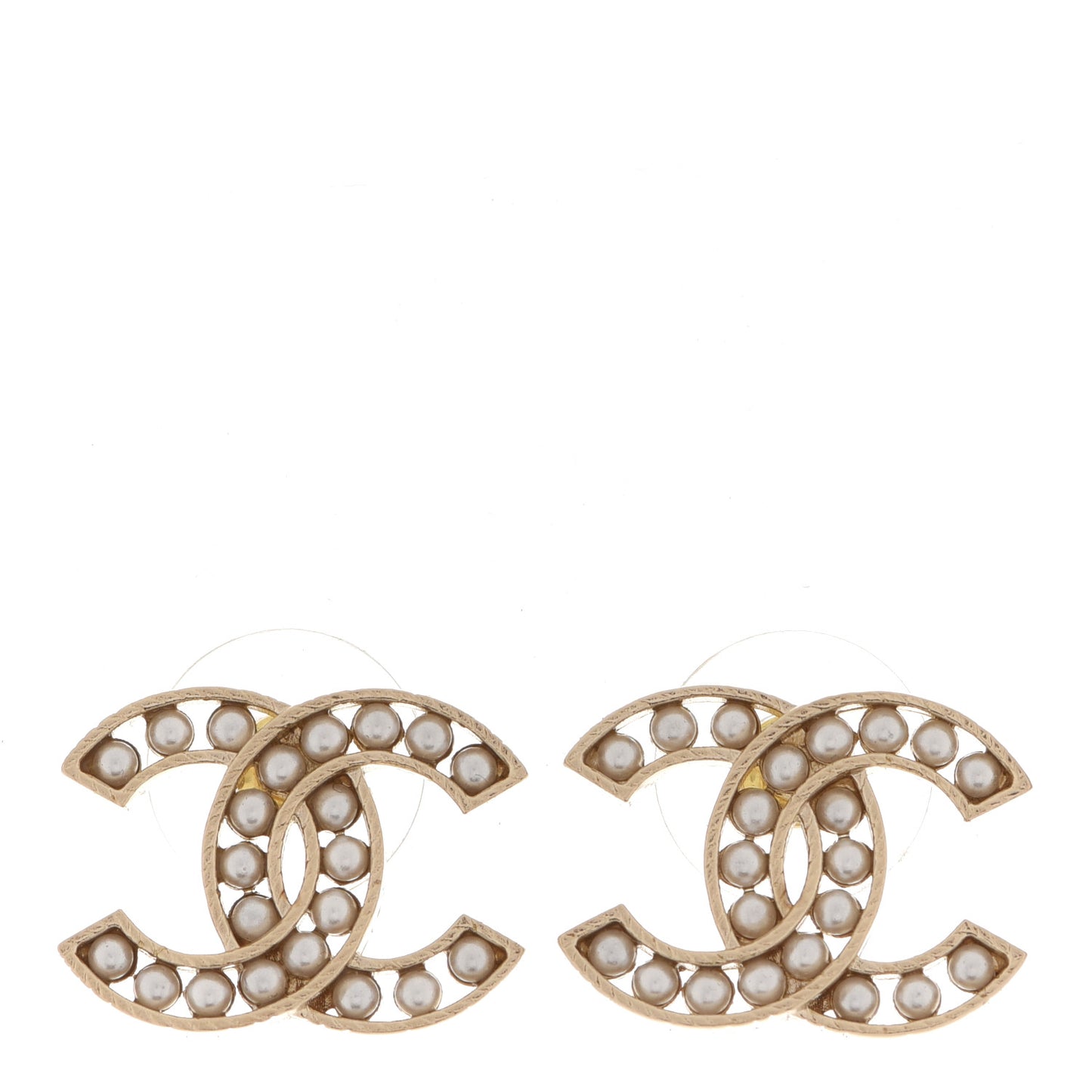 Pearl CC Earrings Gold