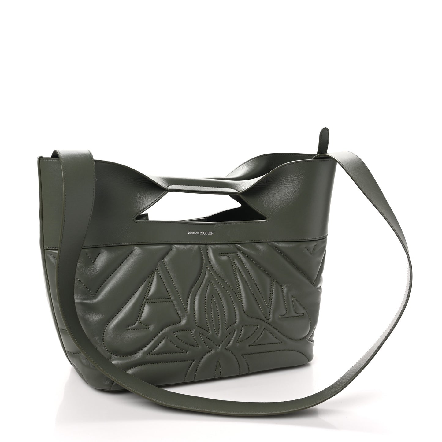 Calfskin Quilted Small The Bow Bag Green