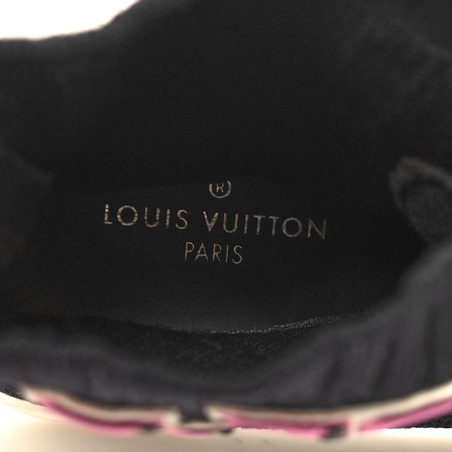 Stretch Fabric LV Black Heart Sock Sneaker 39 Black