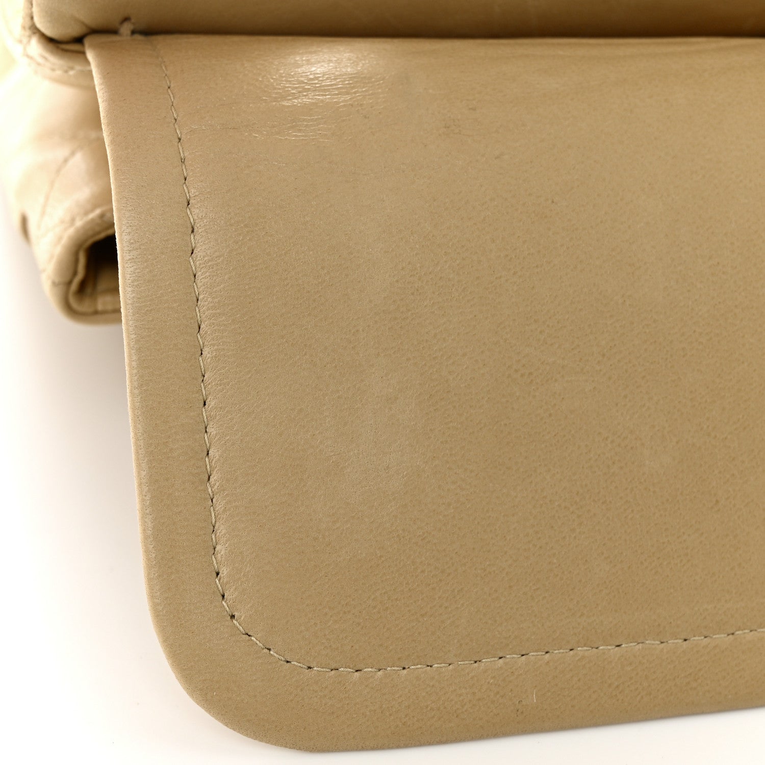 Chanel Lambskin Quilted Medium Double Flap Beige 14 of 19