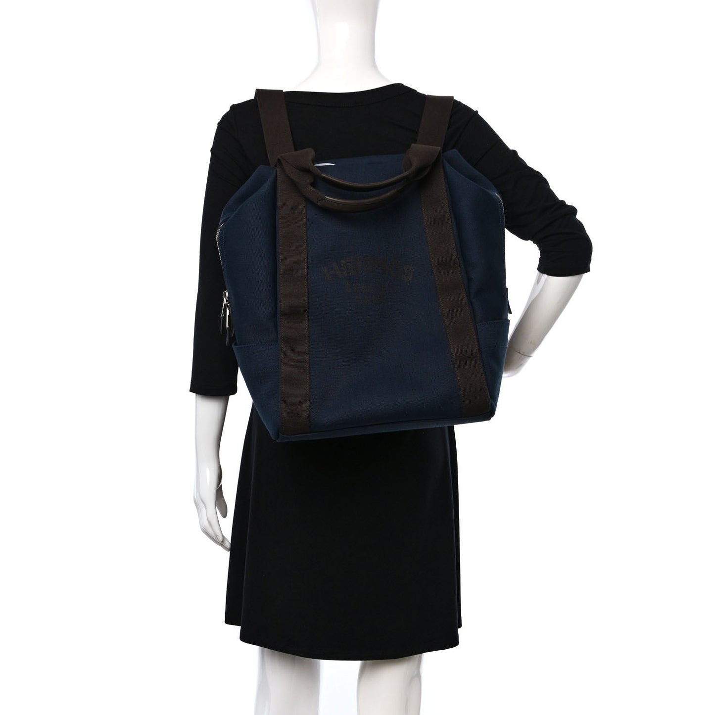 Toile Groom School Backpack Bleu Navy Feu