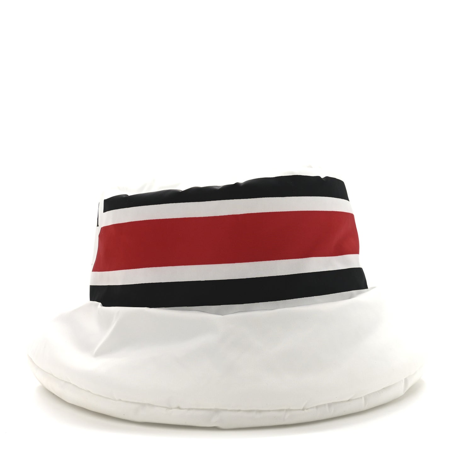 Re-Nylon Triangle Logo Padded Mens Bucket Hat M White Rosso
