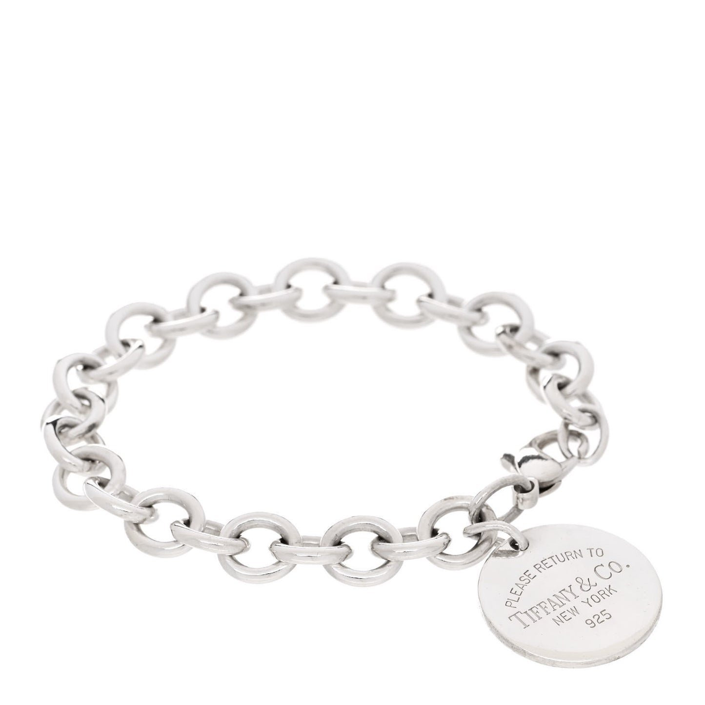 Sterling Silver Return to Tiffany Round Tag Charm Bracelet