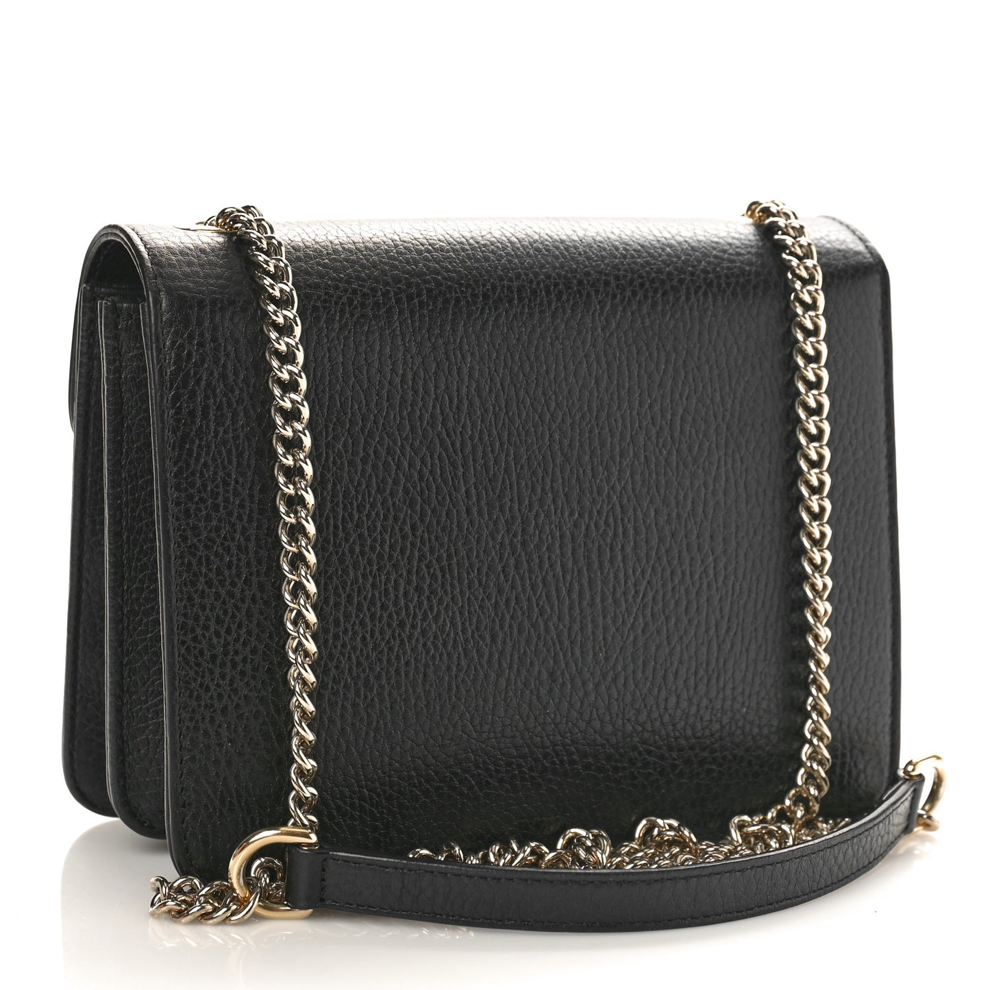 Dollar Calfskin Small Interlocking G Shoulder Bag Black