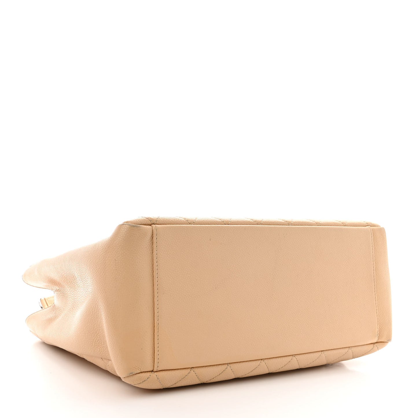 Caviar Quilted Grand Shopping Tote GST Beige