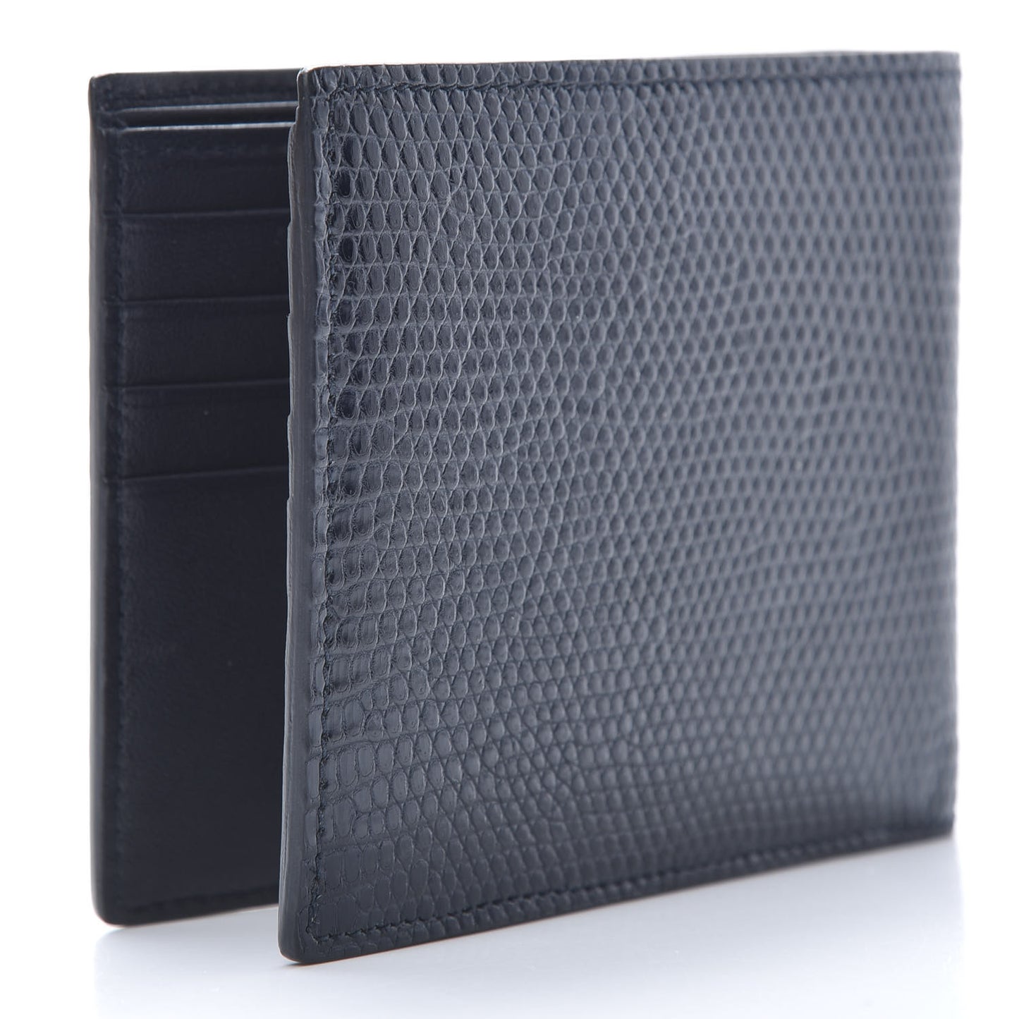 Lizard Bi-Fold Wallet Navy Blue