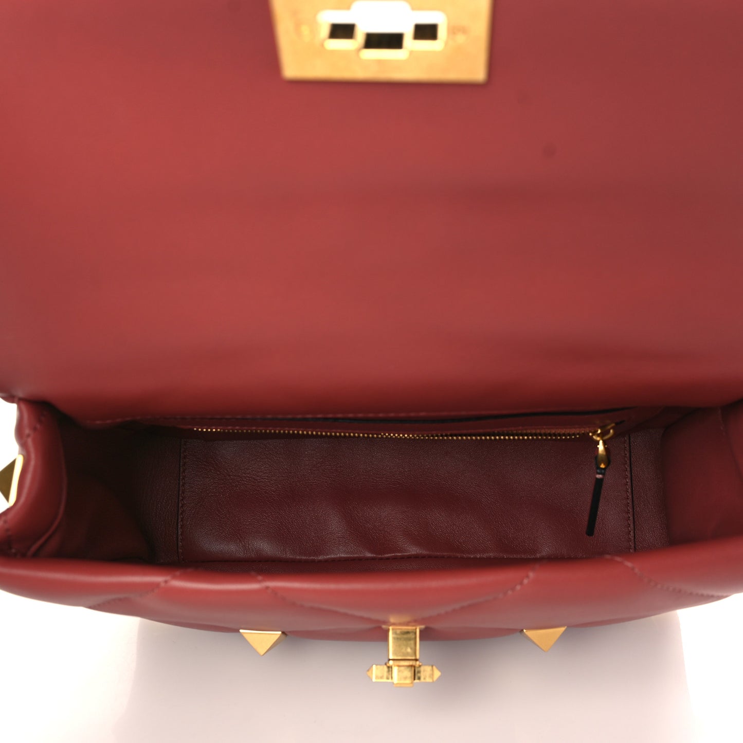 Nappa Large Roman Stud Shoulder Bag Gingerbread
