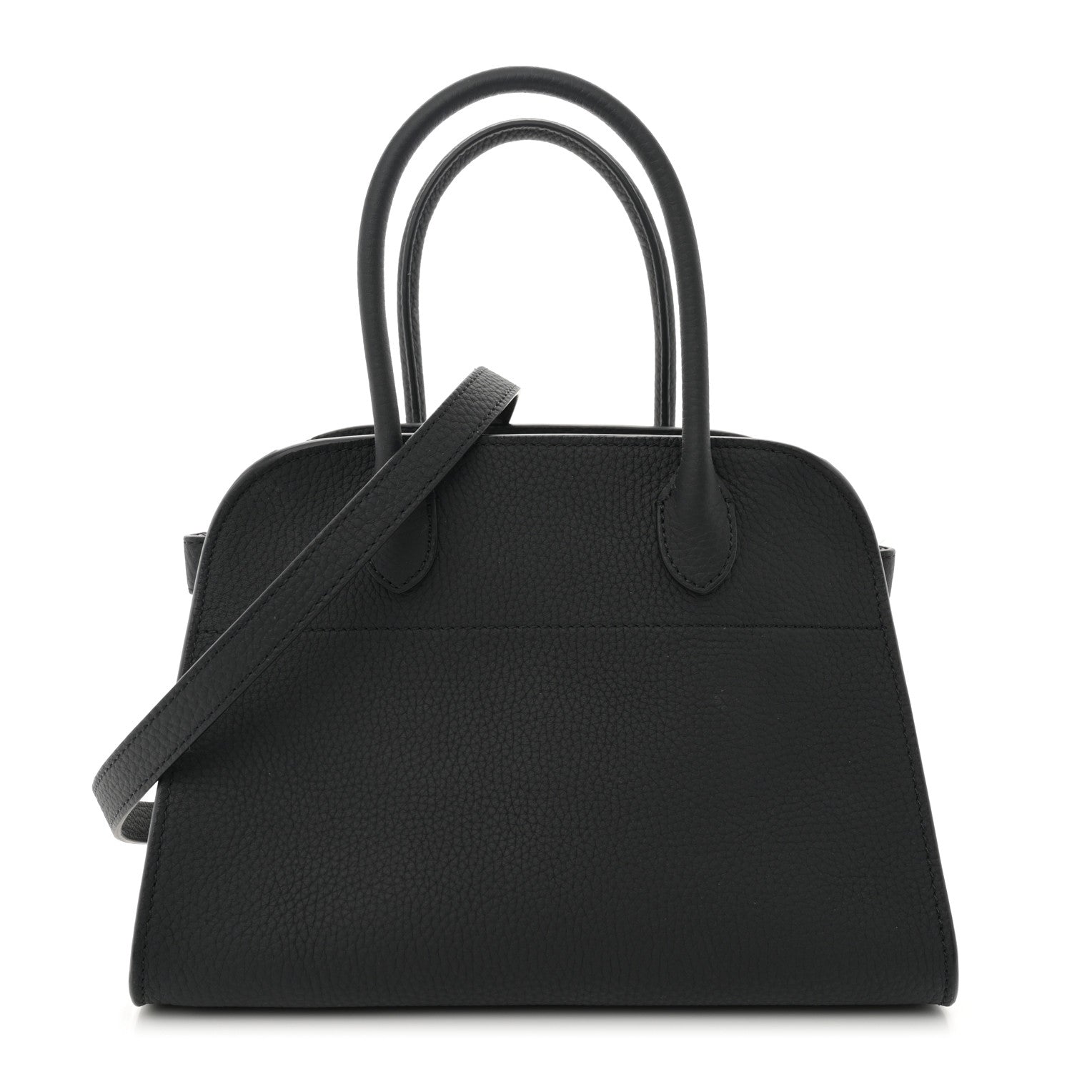 The Row Grained Calfskin Soft Margaux 10 Bag Black 1 of 9