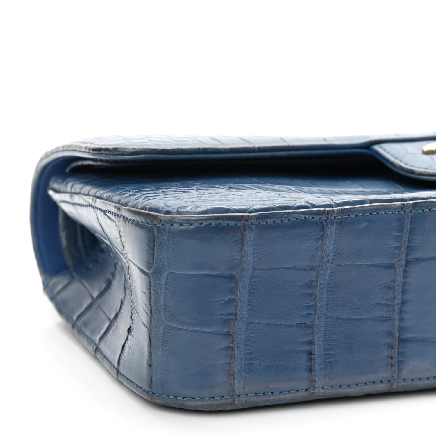 Chanel Alligator Medium Double Flap Blue 9 of 15