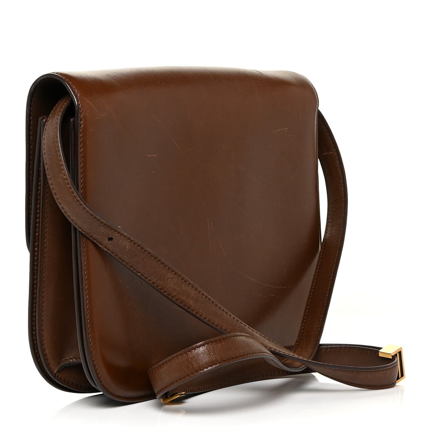 Box Calfskin Medium Classic Box Flap Bag Havana