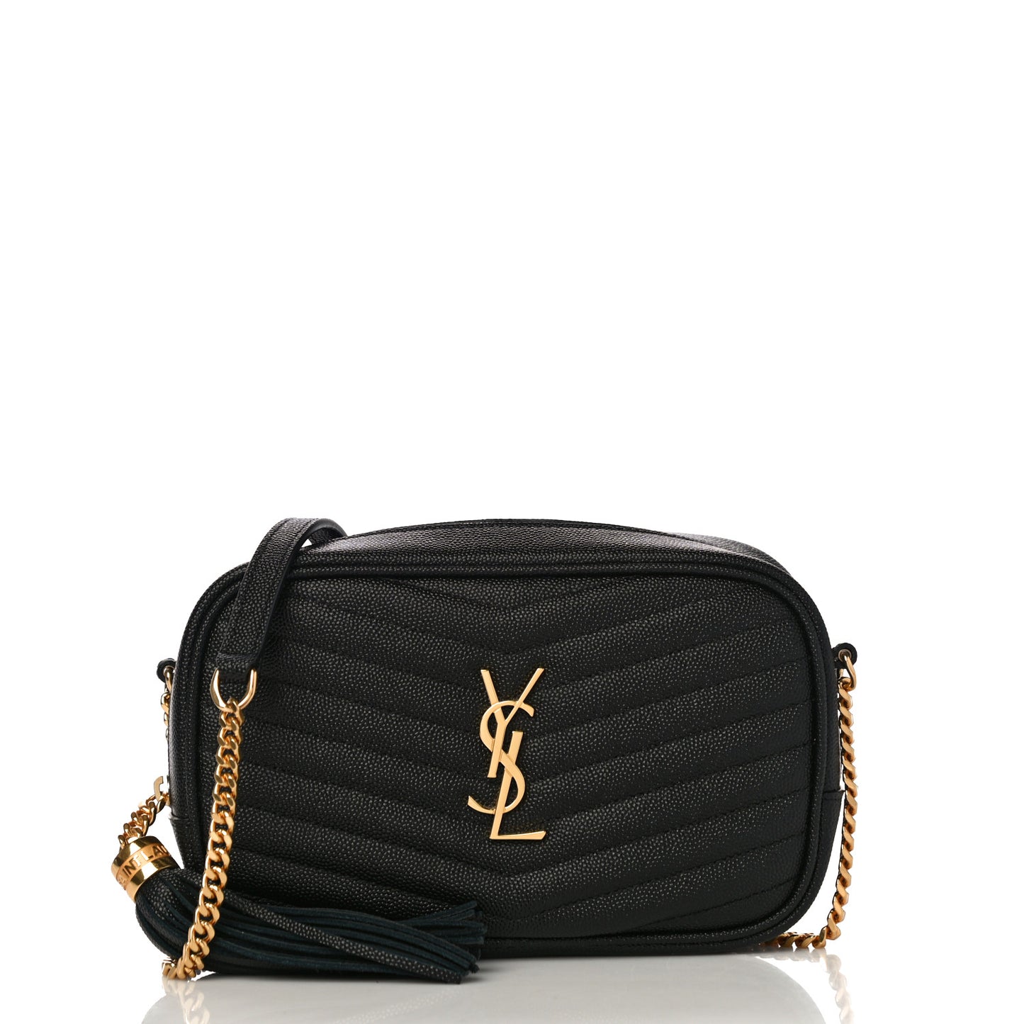 Grain De Poudre Matelasse Monogram Mini Lou Camera Bag Black