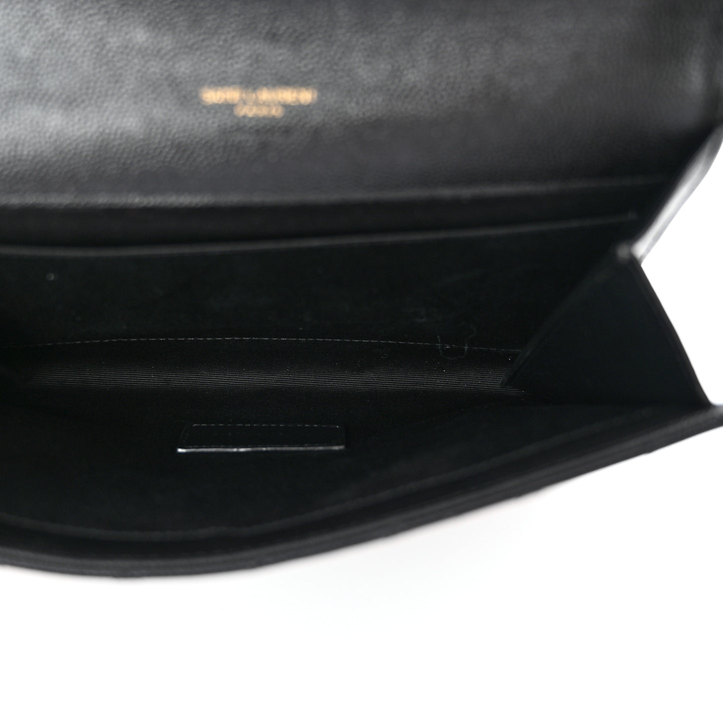 Grain De Poudre Textured Mixed Matelasse Triquilt Monogram Clutch Black