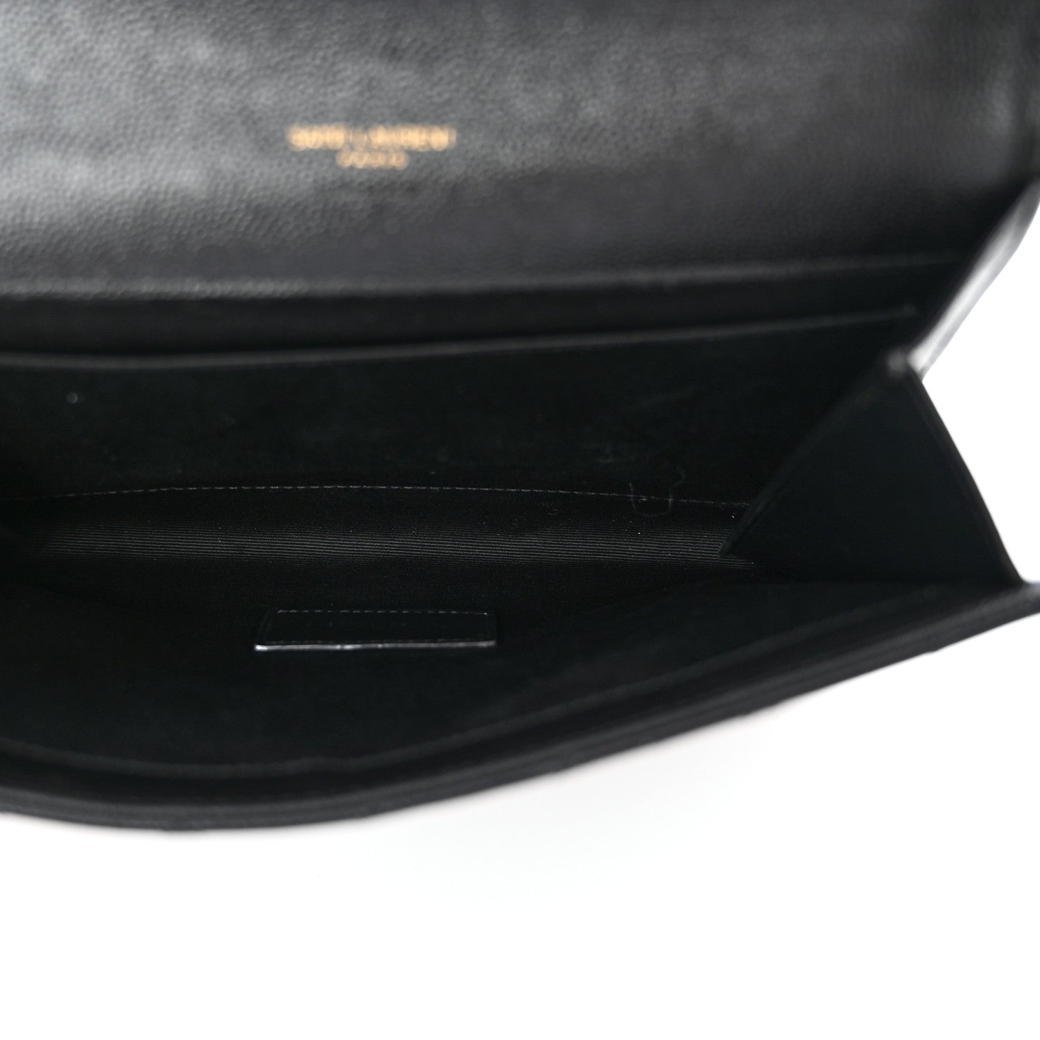 Saint Laurent Grain De Poudre Textured Mixed Matelasse Triquilt Monogram Clutch Black 5 of 11