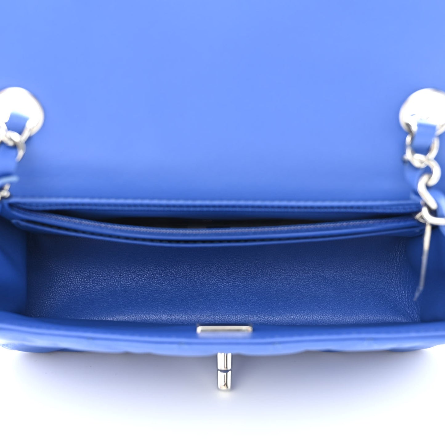 Lambskin Quilted Mini Rectangular Flap Royal Blue