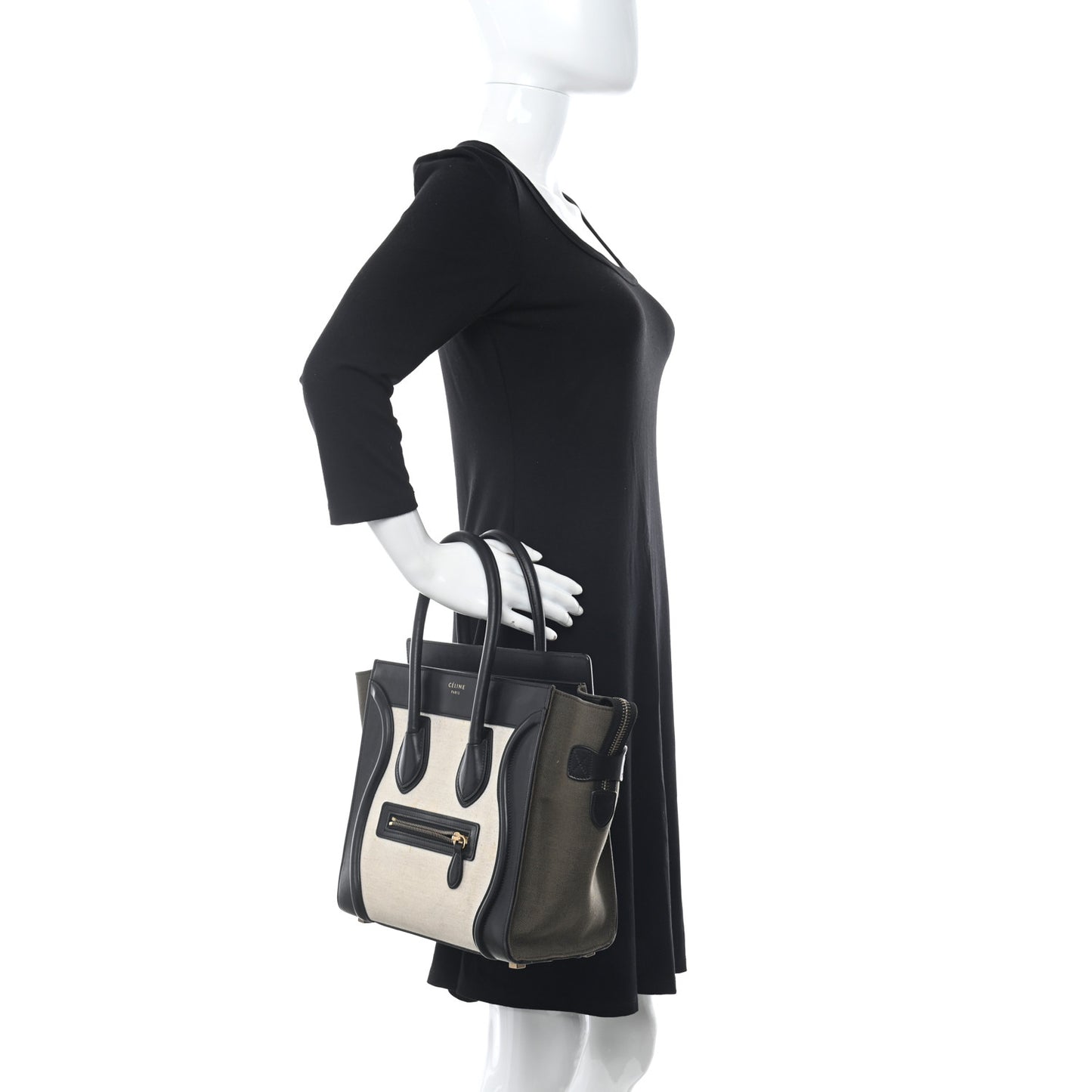 Canvas Micro Tri-Color Luggage Green