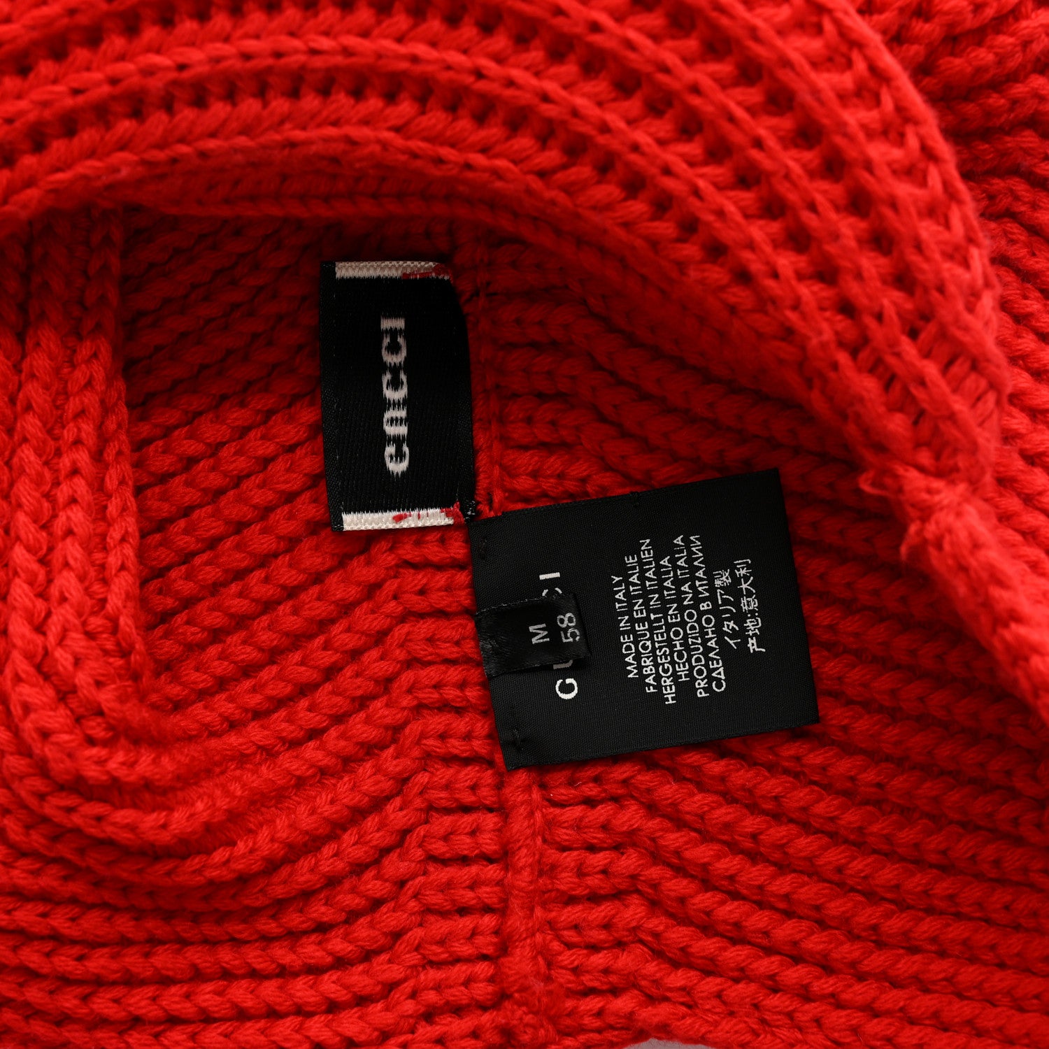 Gucci Wool Hat With Tassels M Red 4 of 5