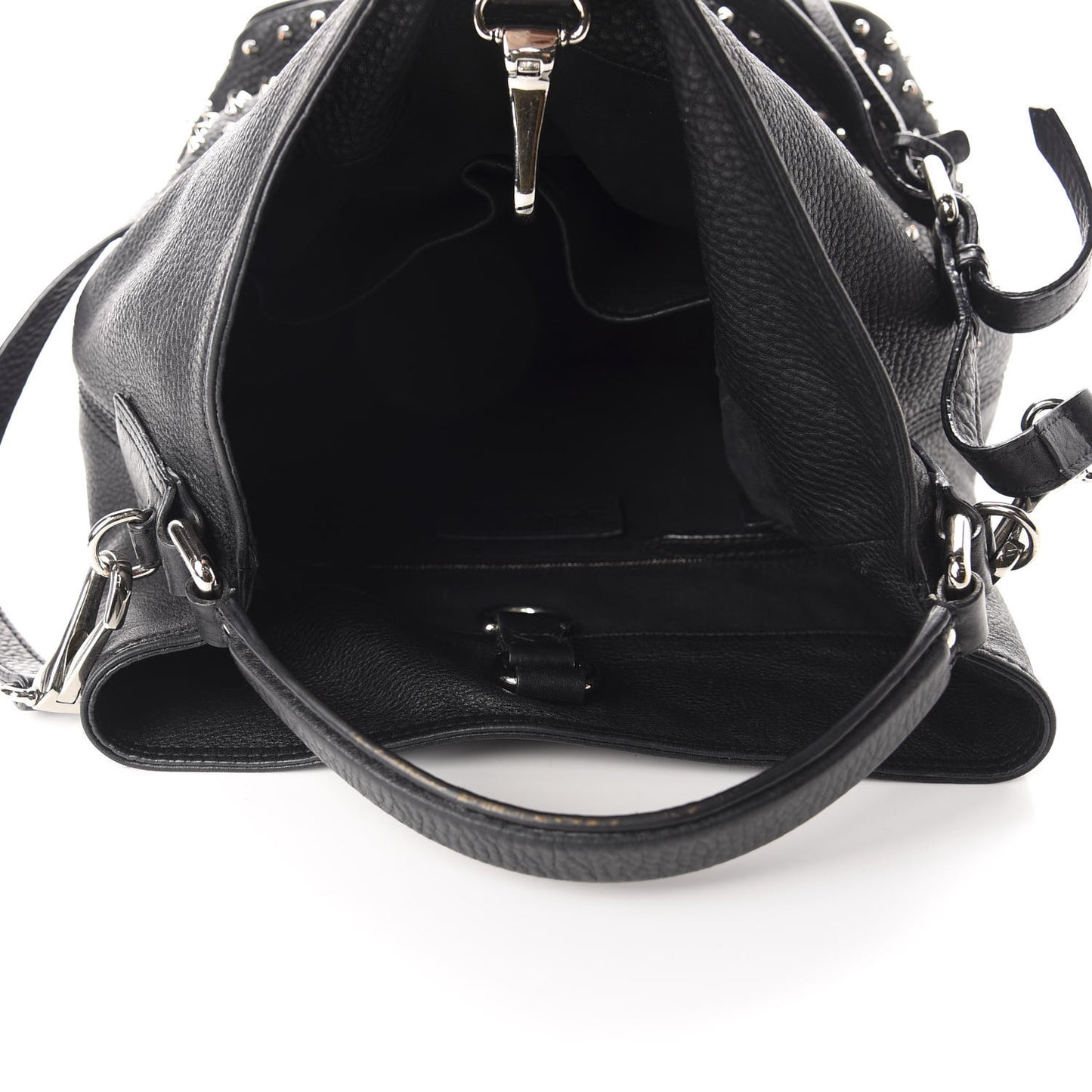 Calfskin Studded Medium Susanna Hobo Black