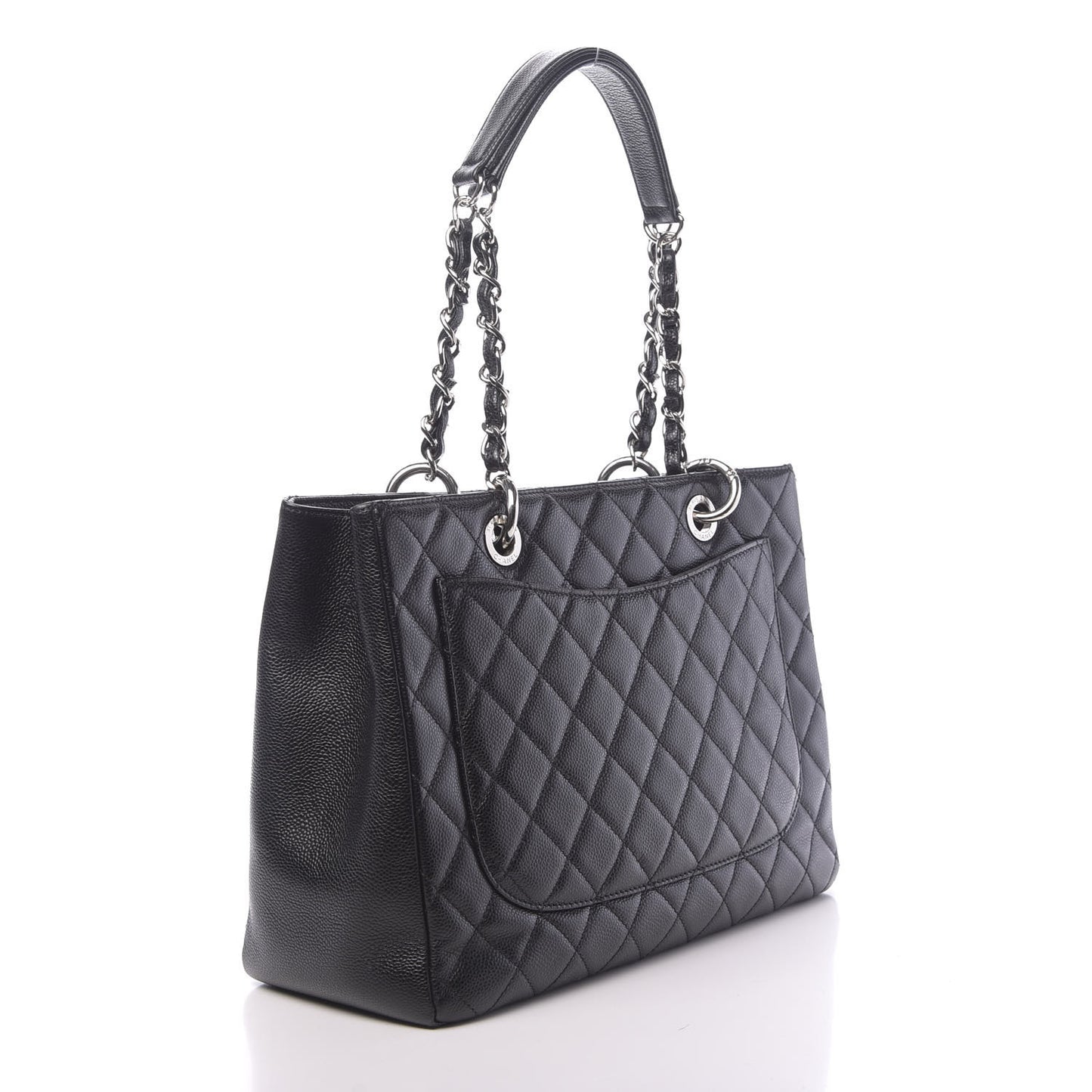 Caviar Quilted Grand Shopping Tote GST Black