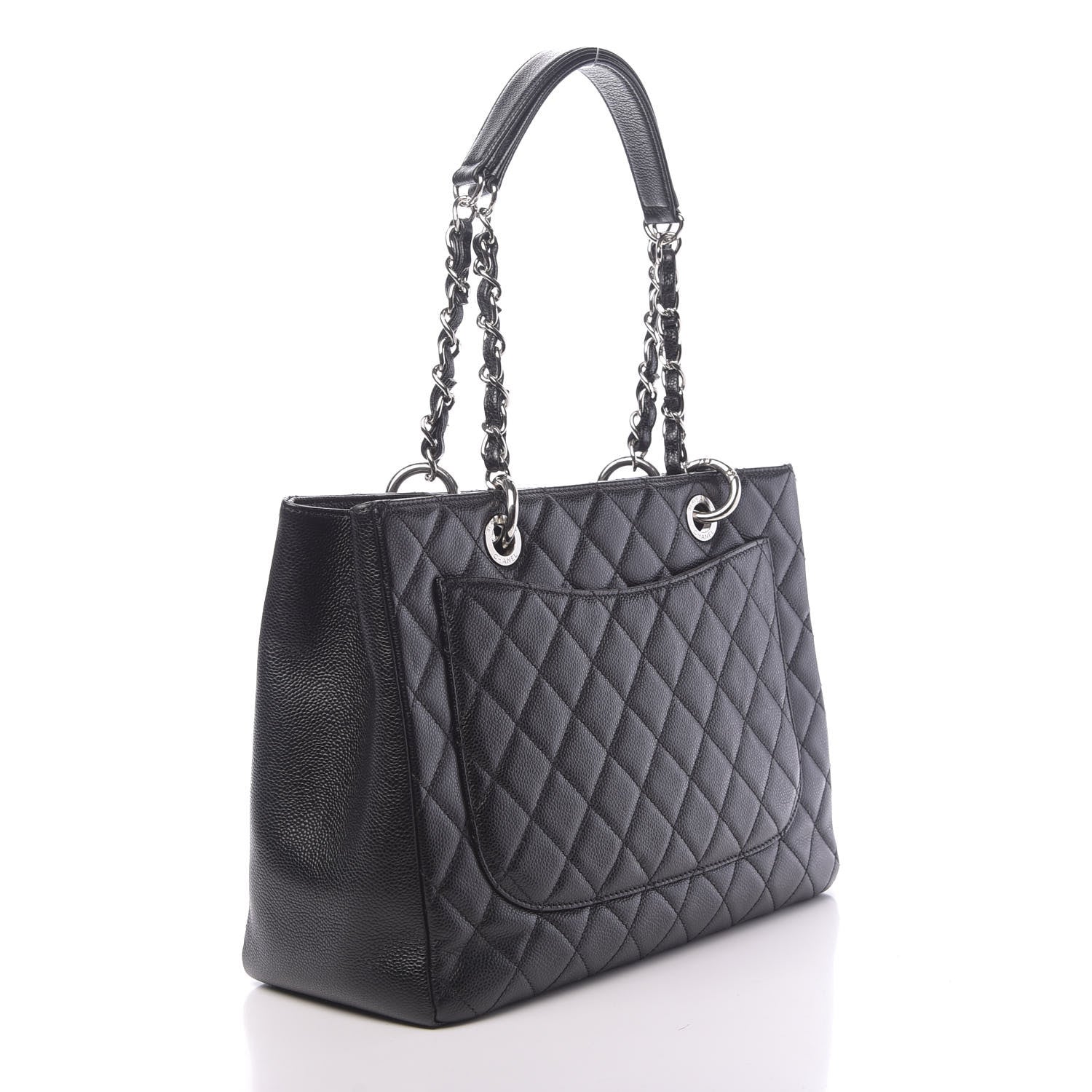 Chanel Caviar Quilted Grand Shopping Tote GST Black 3 of 10