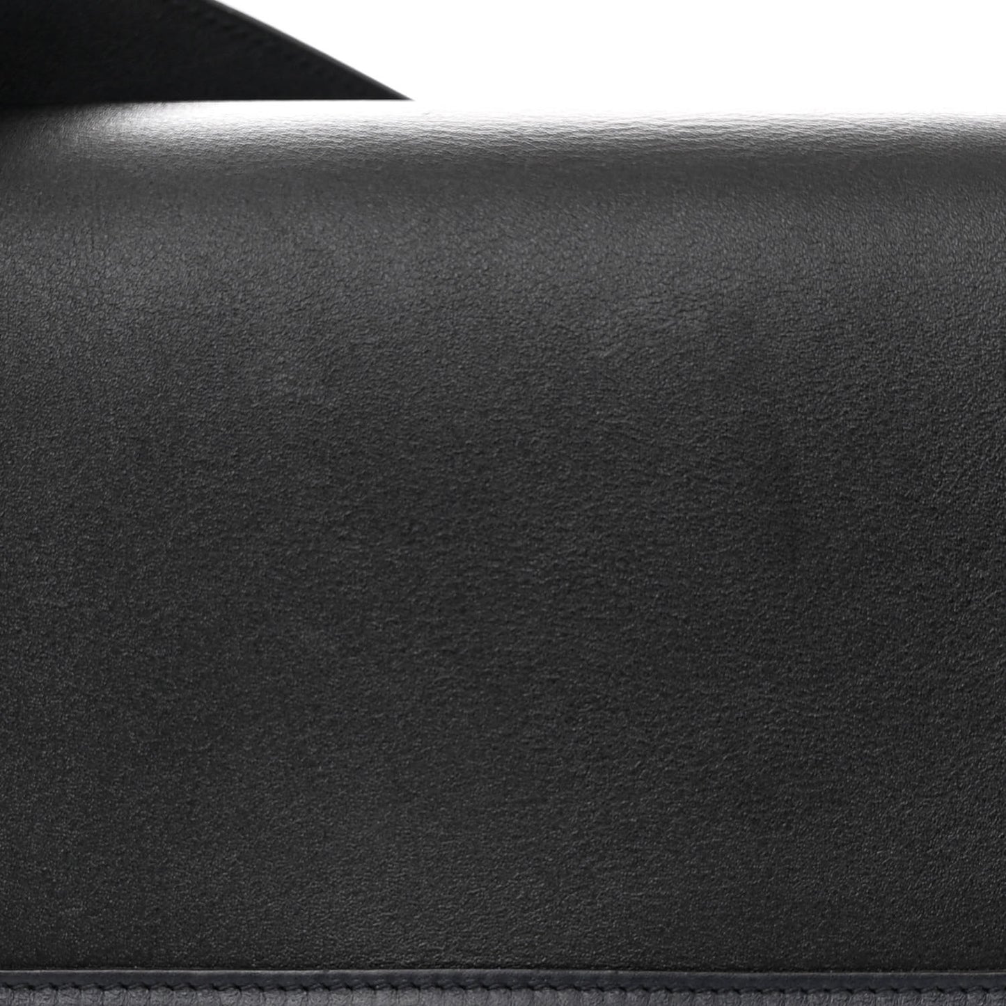 Shiny Smooth Calfskin Medium Frame Shoulder Bag Black Navy