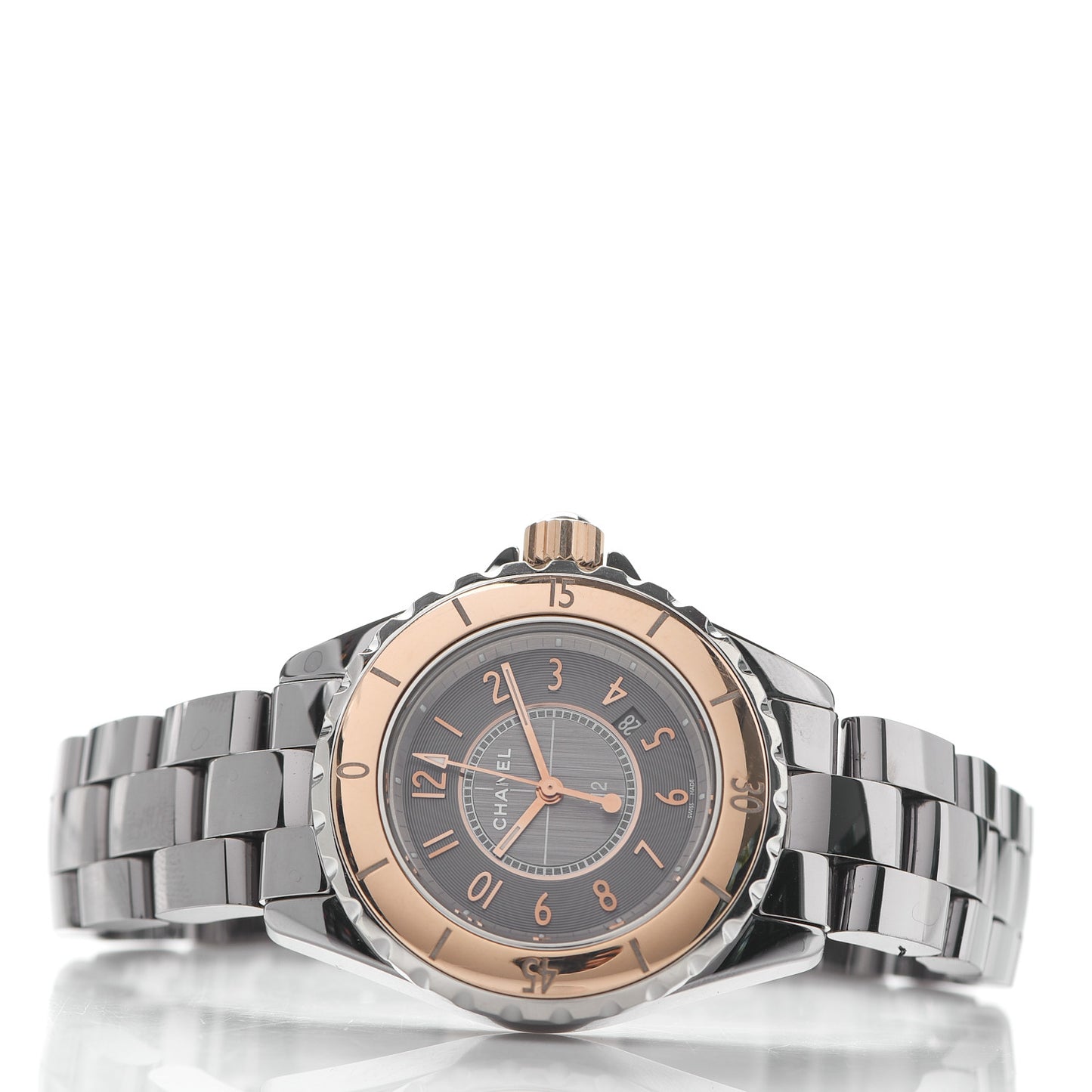 Titanium 18K Rose Gold Ceramic 33mm J12 Chromatic Quartz Watch