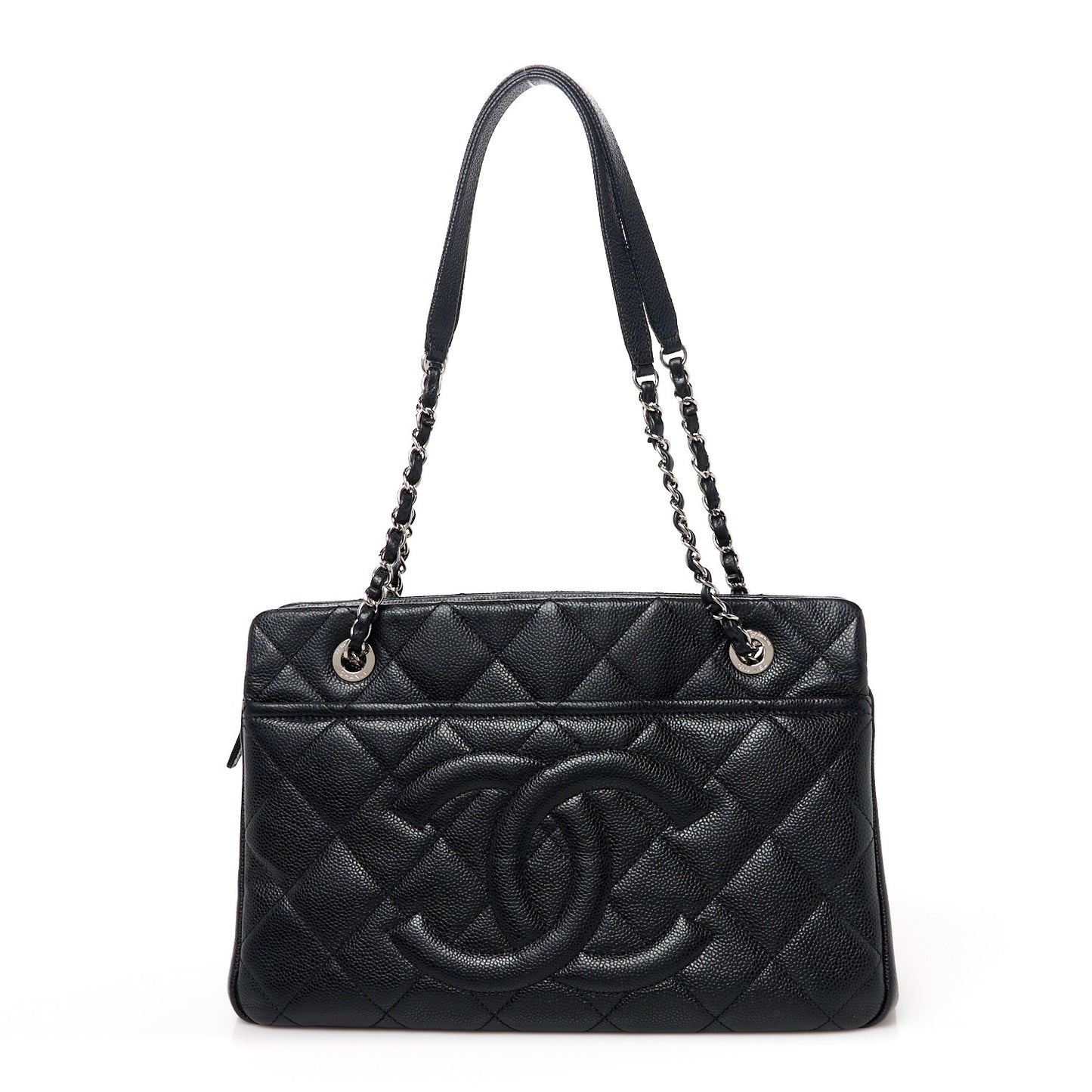 Caviar Quilted CC Timeless Soft Tote Black