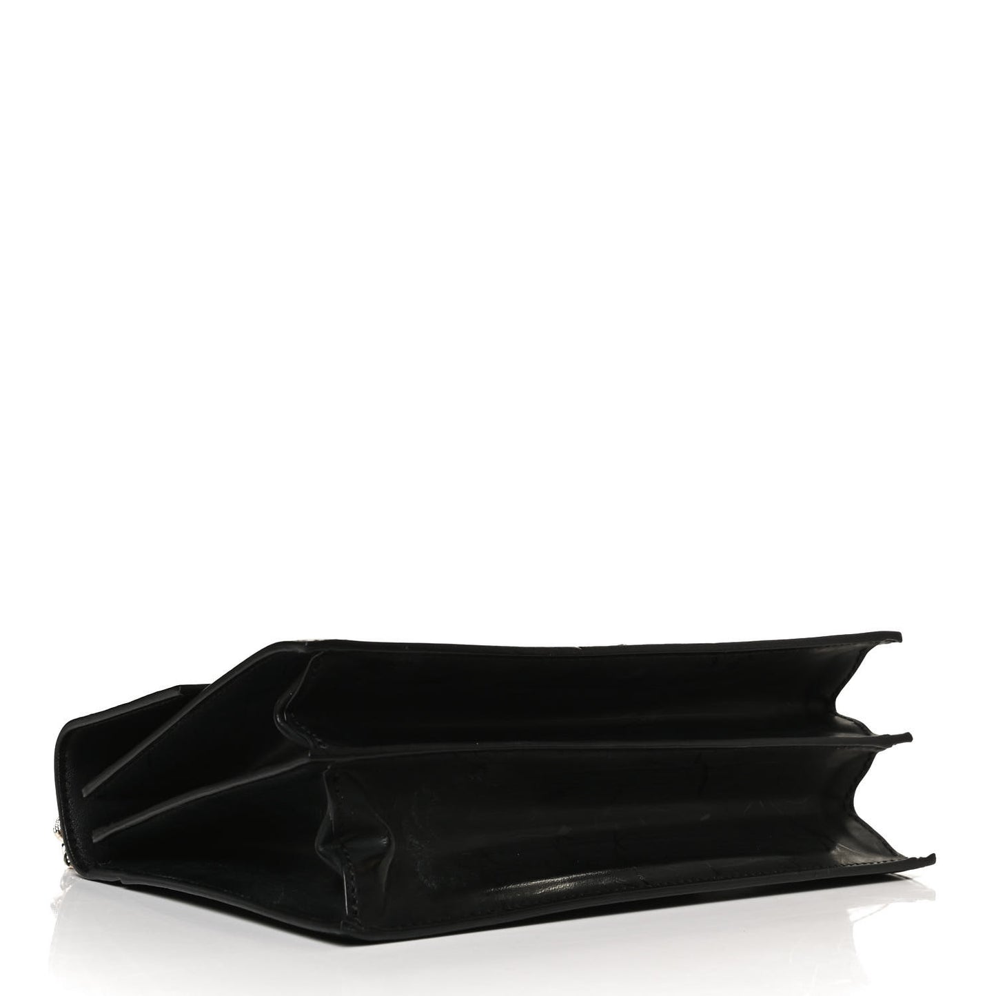 Nappa Large Diamante Flap Black