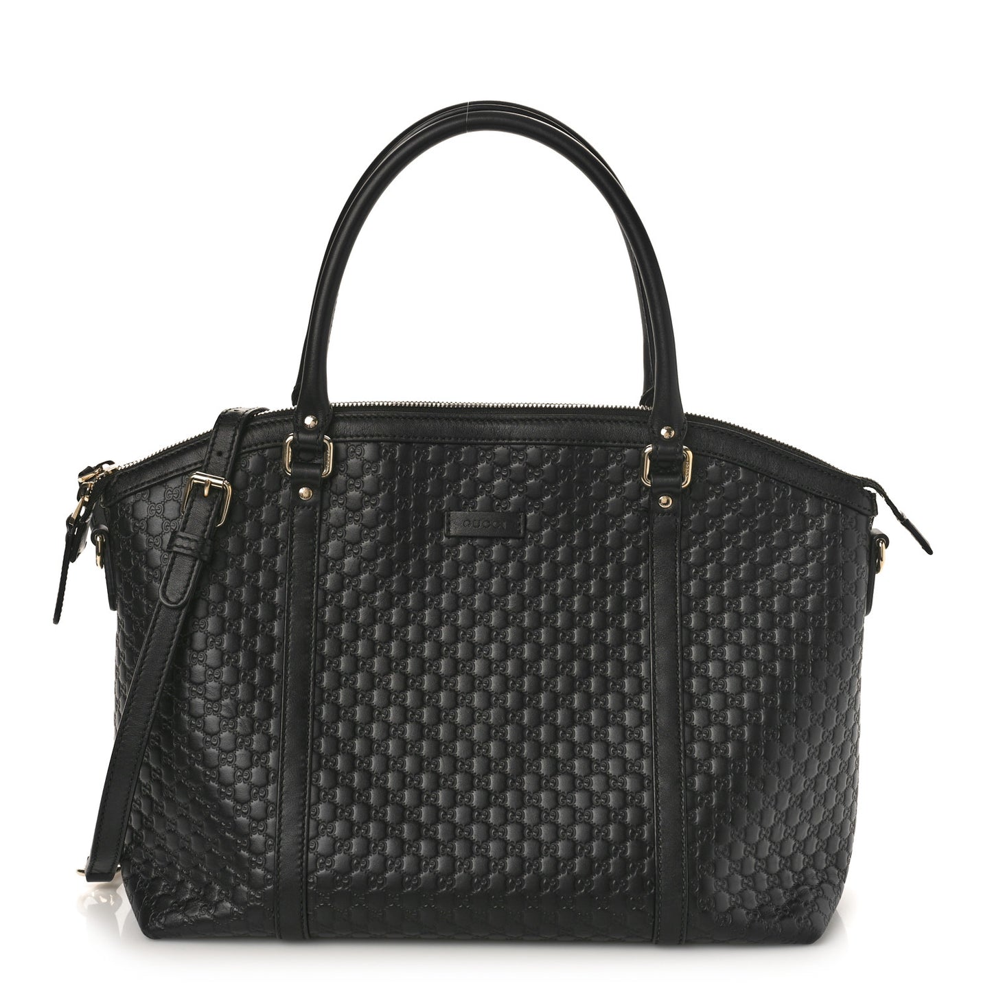 Soft Microguccissima Dome Satchel Black