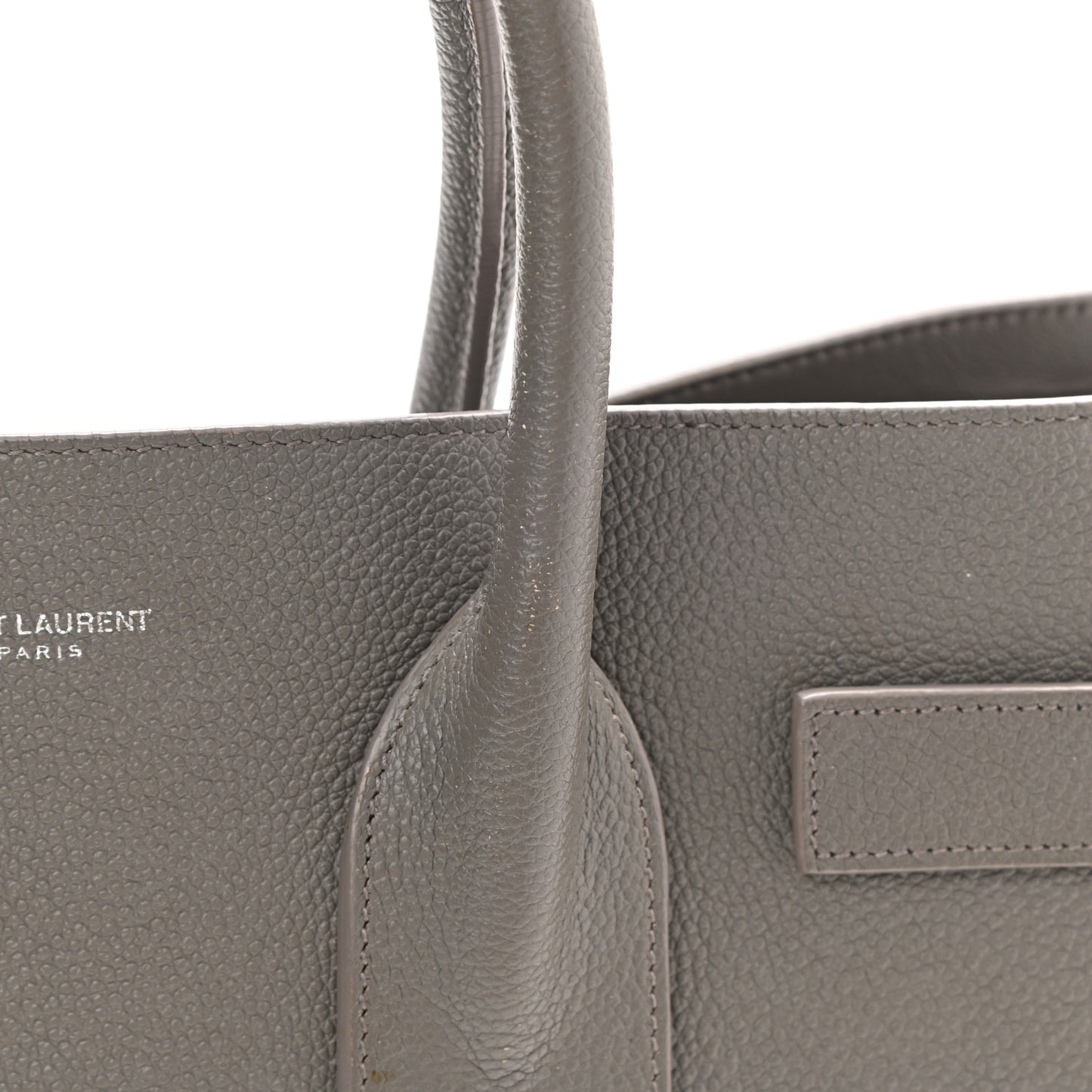 Grained Calfskin Small Sac De Jour Fog
