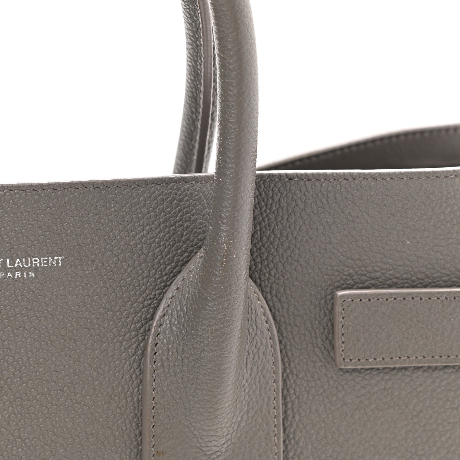 Saint Laurent Grained Calfskin Small Sac De Jour Fog 14 of 16